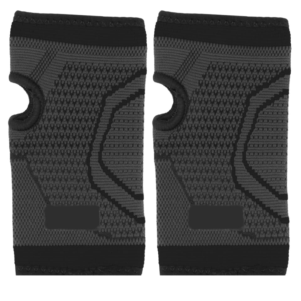 Mobestech 2Pcs Compression Palm Wristlet Wrist Sleeves Carpal Tunnel Wrist Brace Wrist Wraps image number 3
