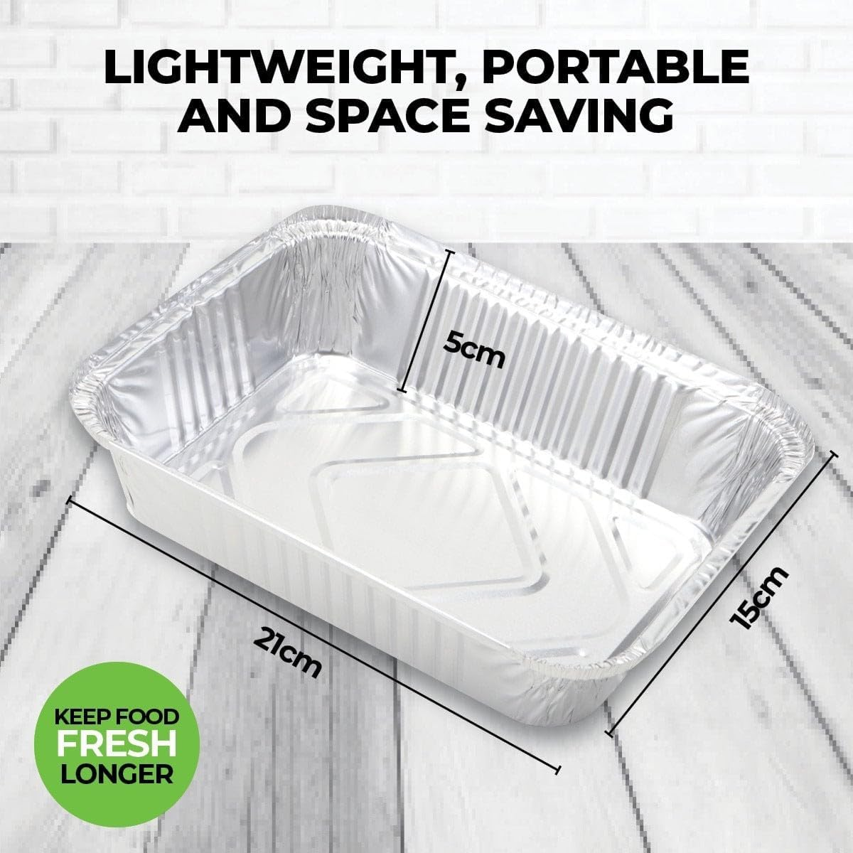 Home Master 4PK Aluminium Deep Foil Trays Durable Premium Quality 21Cm image number 3