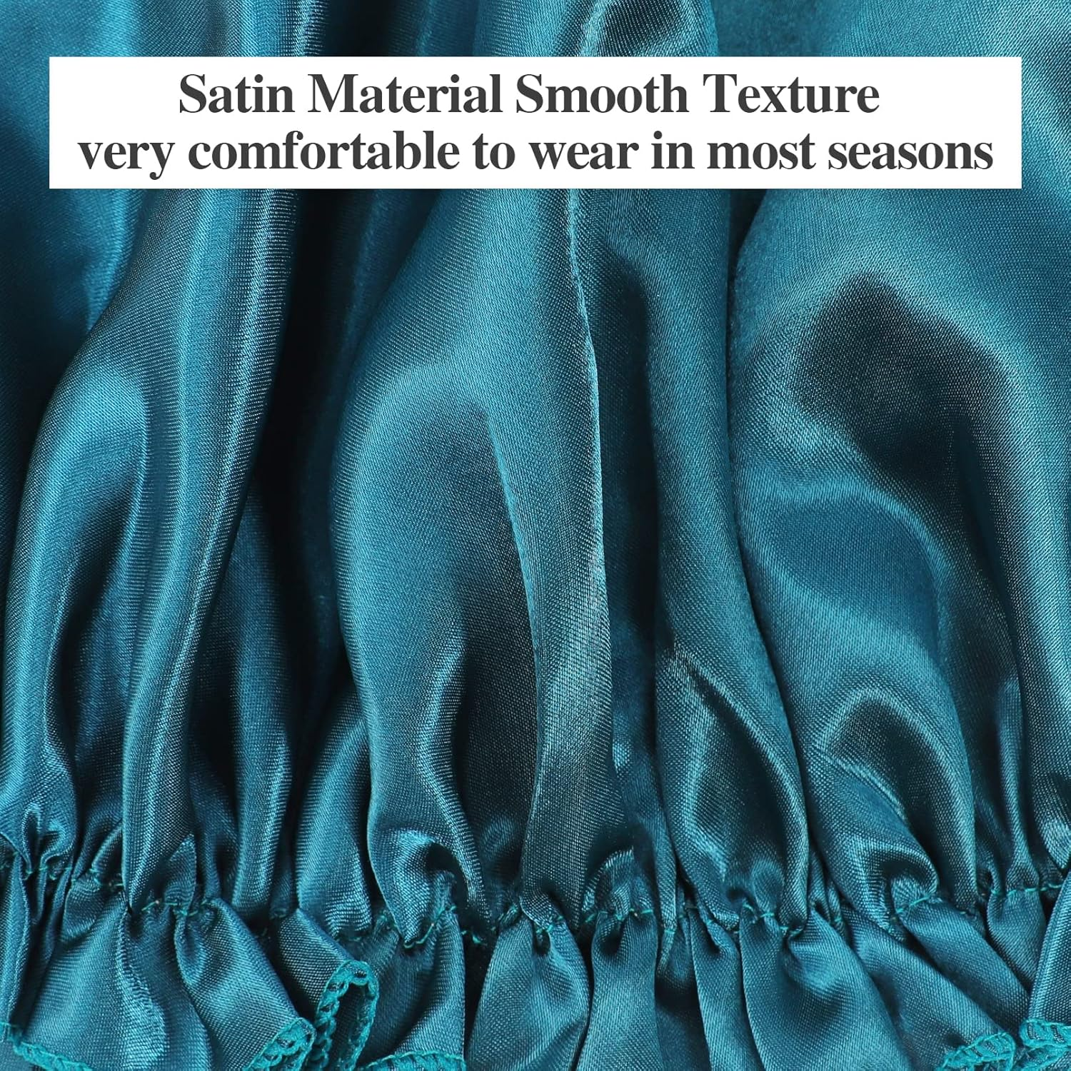 Extra Large Satin Bonnets Sleep Caps,Soft Wide Band Elastic Satin Bonnet,Comfortable Silk Bonnet,Satin Silk Jumbo Bonnet image number 3