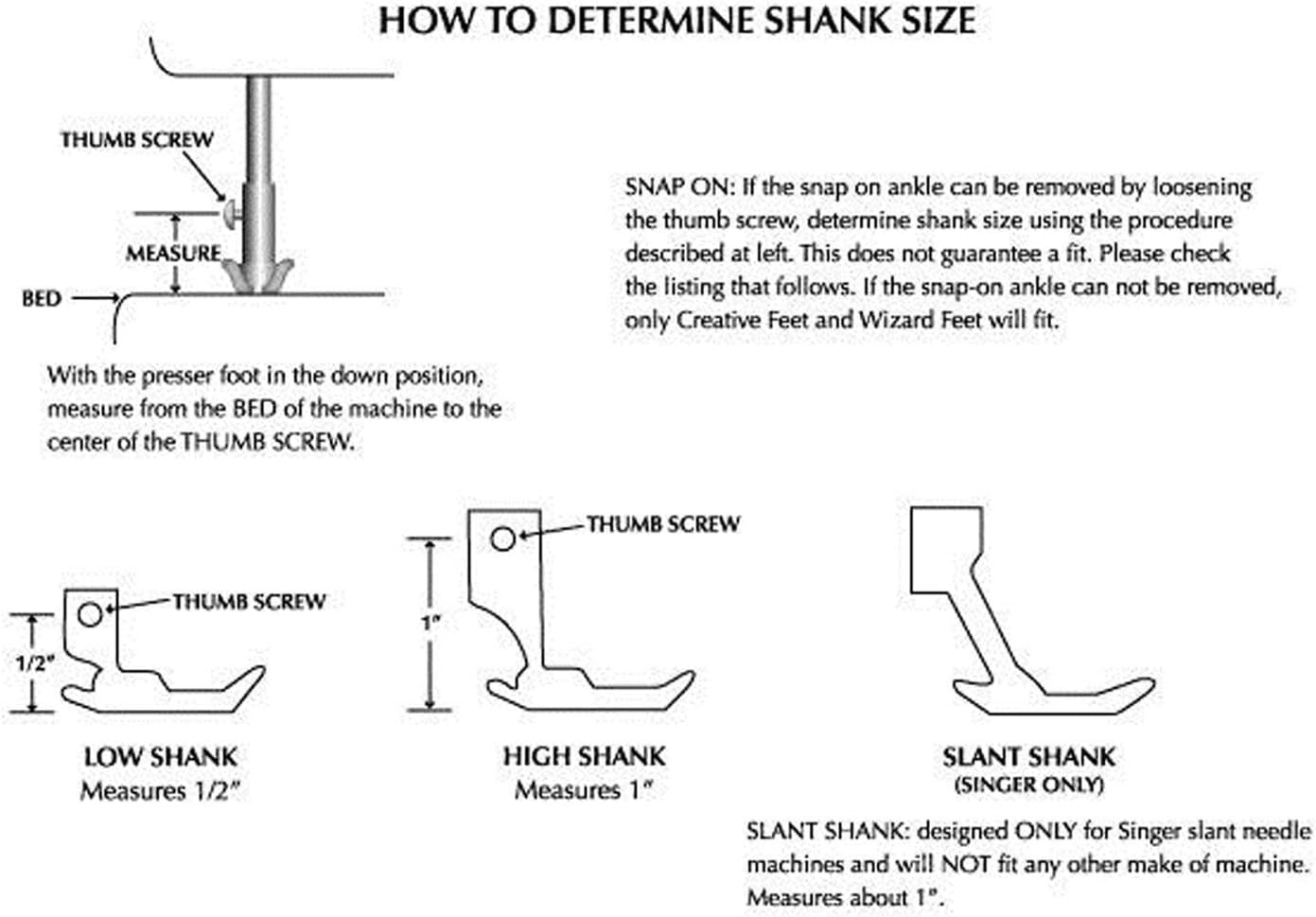 Stitch in Ditch Foot/Edge Joining Foot Sewing Machine Presser Foot - Fits All Low Shank Snap-On Singer, Brother, Babylock, Janome, Kenmore, White, Juki, New Home, Simplicity, Elna Etc.