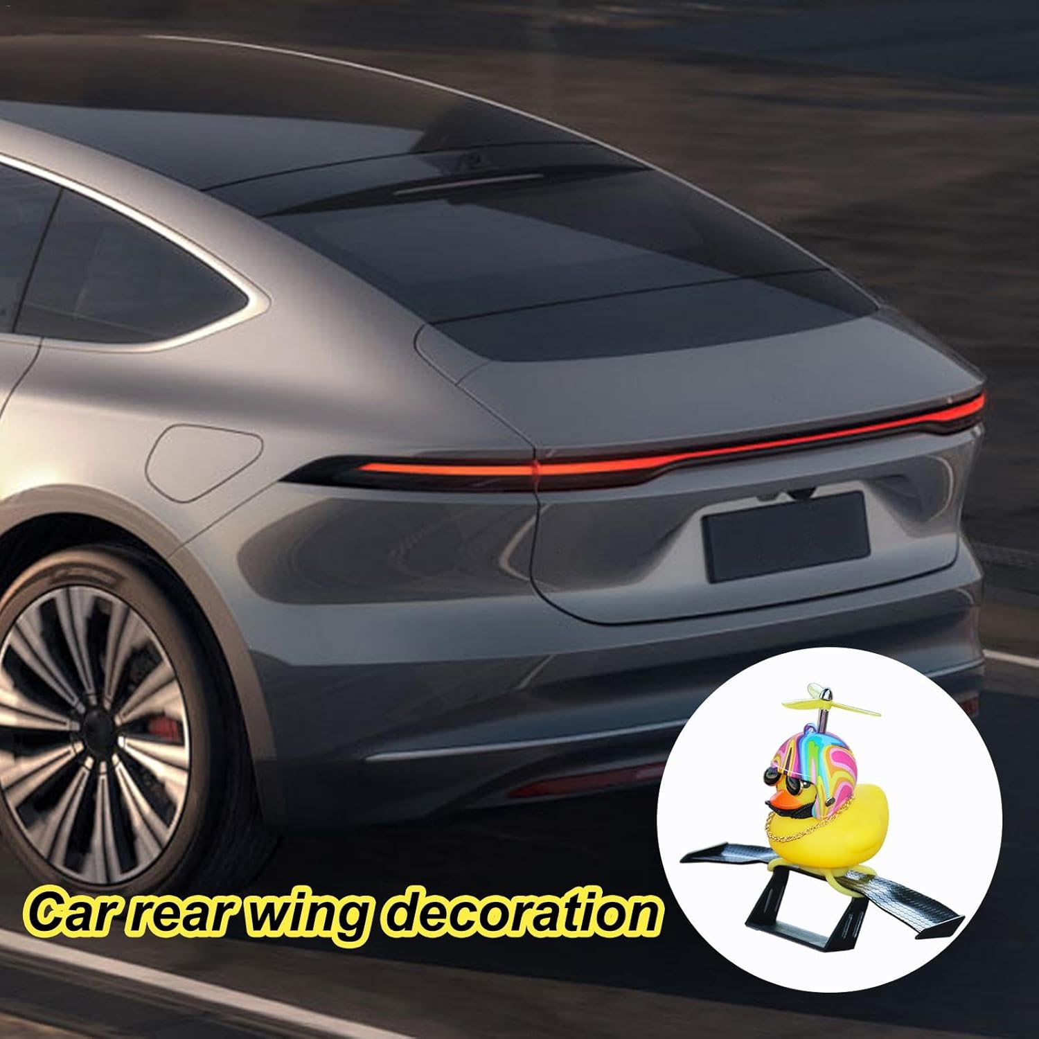 Duck Car Decoration,Rear Wing Decoration | Car Cool Decoration, Yellow Duck Decoration, Car Tail Duck Decoration, Small Car Exterior Decoration image number 6