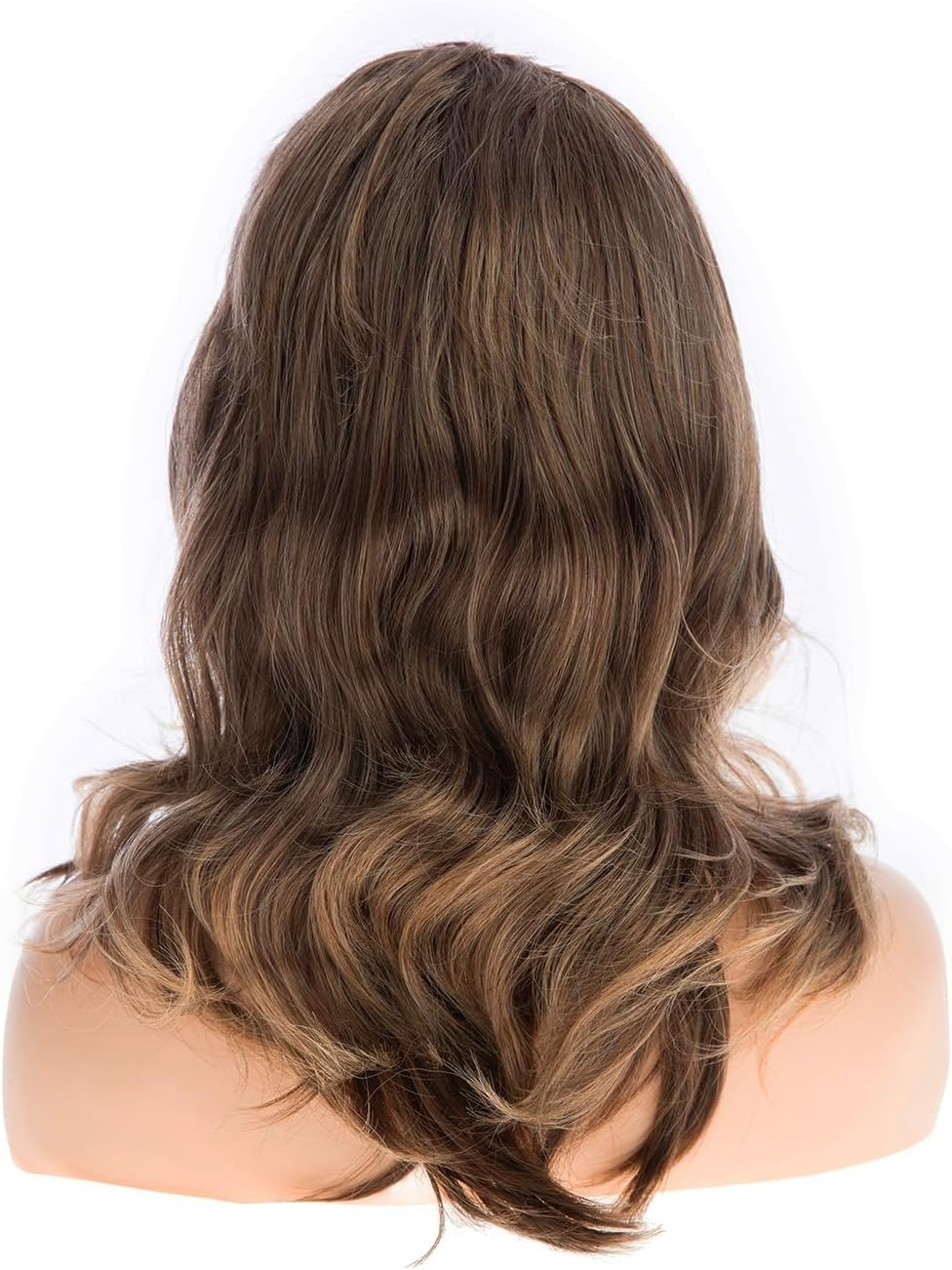 Beweig Brown Wig with Bangs for Women, Natural Curly Bob Wig with Side Bangs, Synthetic Heat Resistant Wigs for Daily Party image number 1