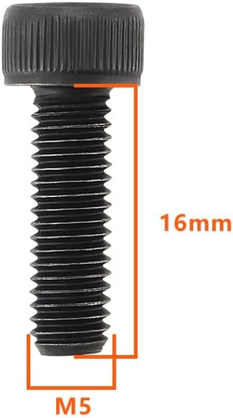 SG Store 20Pcs Motorcycle Hex Socket Cap Screws M5 X 16Mm 40Cr (Alloy Steel) Bicycle Screws for 47Cc 49Cc Air Cooled Mini Moto Black image number 3