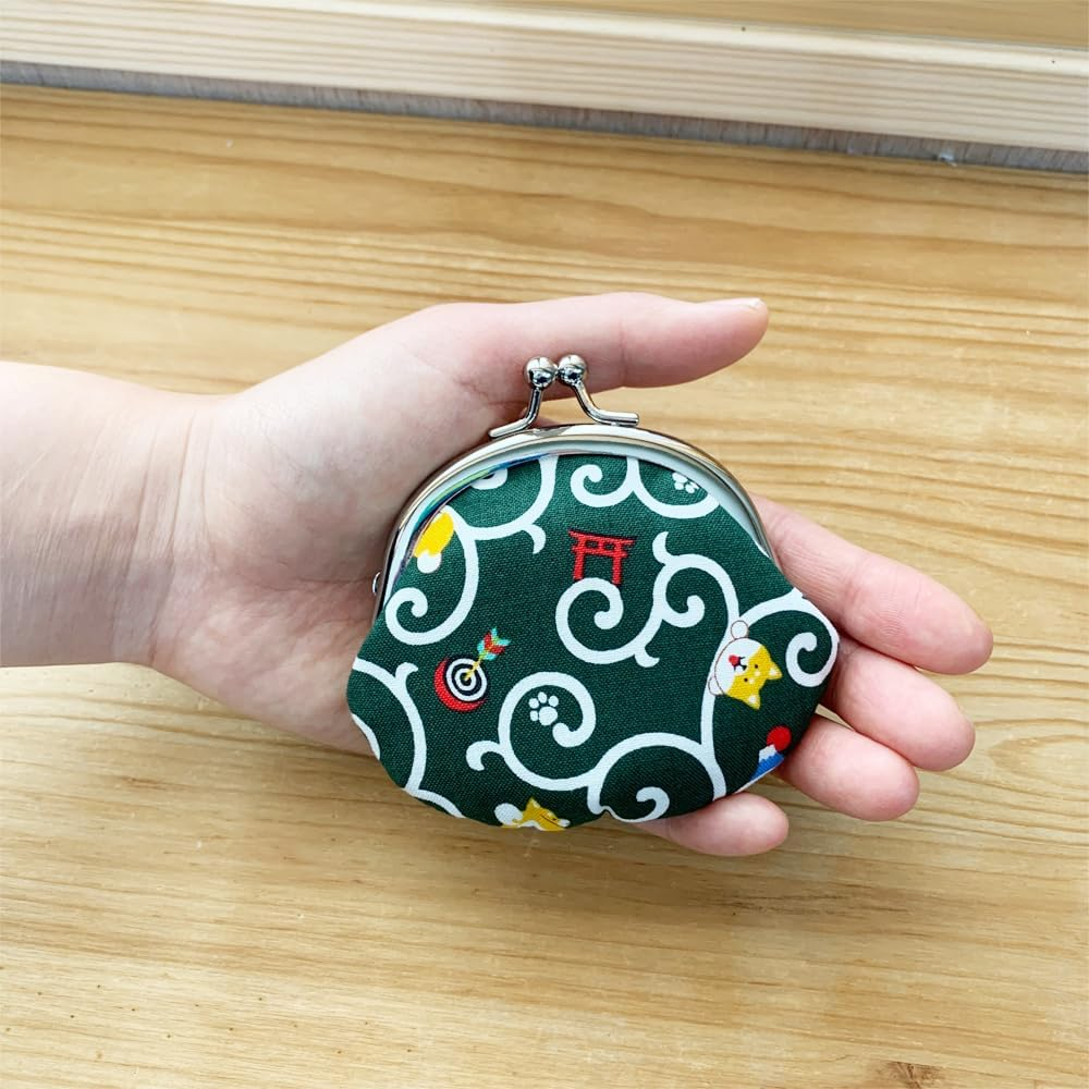 Keisuu Coin Purse Cotton Pouch, Made in Japan, 3.3 X 3.7 Inches (8.5 X 9.5 Cm), 2.6 Inches (2.6 Cm) image number 5