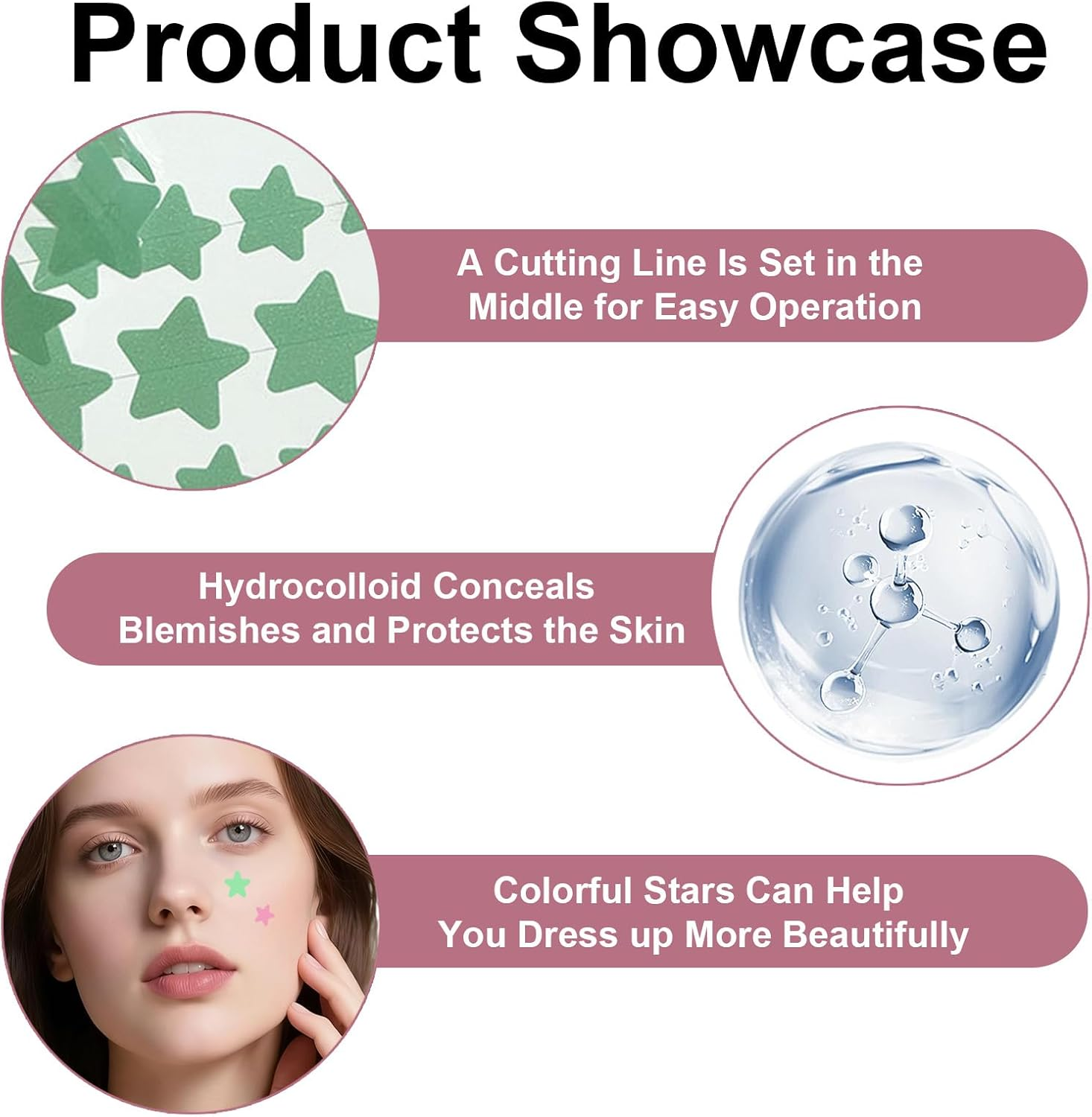 400 Pcs Pimple Patches for Face, Hydrocolloid Patch Starface Pimple Patches with Tea Tree Oil for Day and Night Use, Invisible Zit Targets Suitable for Young People, Student, Stay up Late, Traveling image number 6