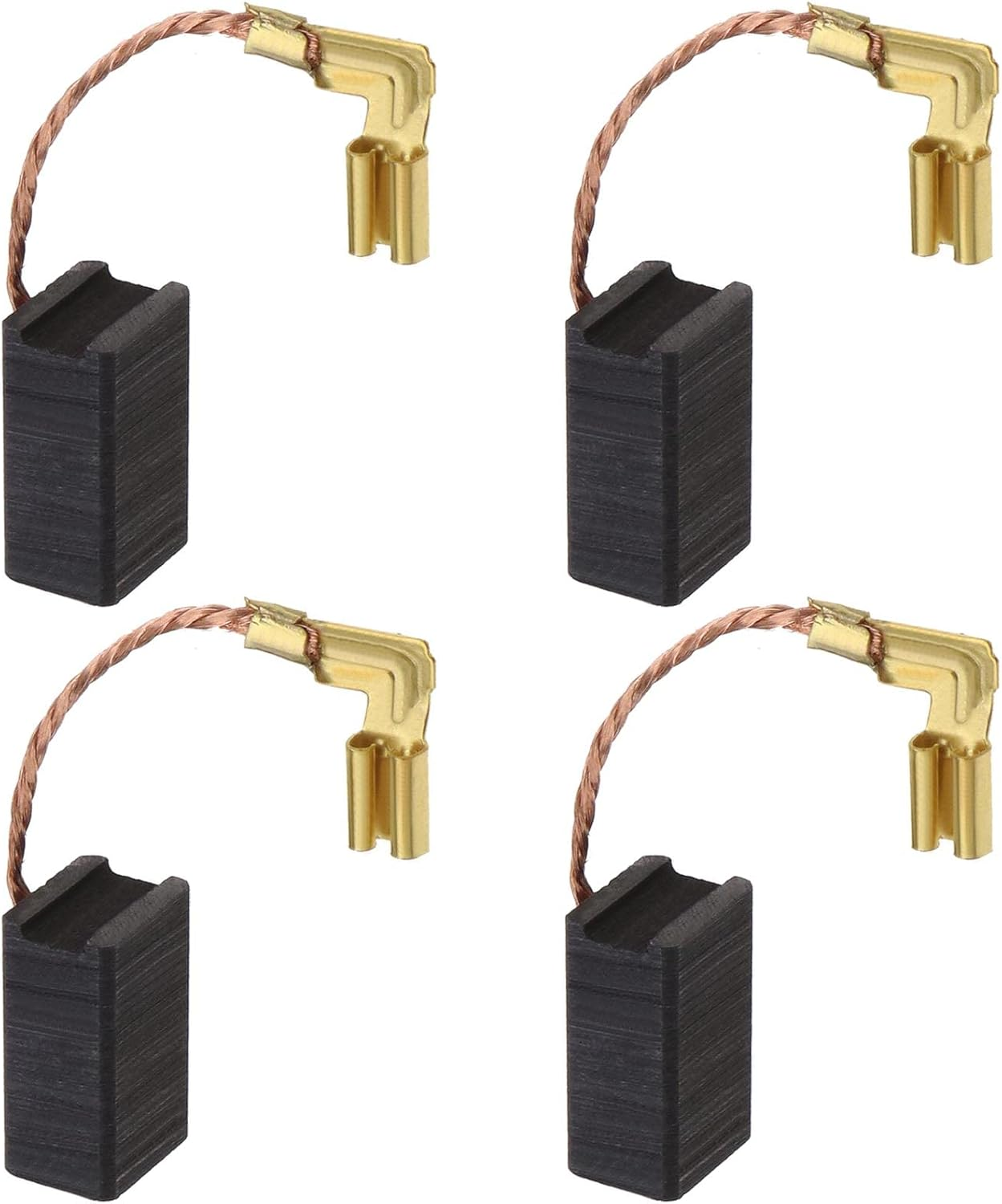 2 Pairs Carbon Brushes with Spring Connector Multifunctional Sanding Machine Motor Replacement Part Compatible with Dewalt DWE315 DWE314 Power Tool Accessories image number 6