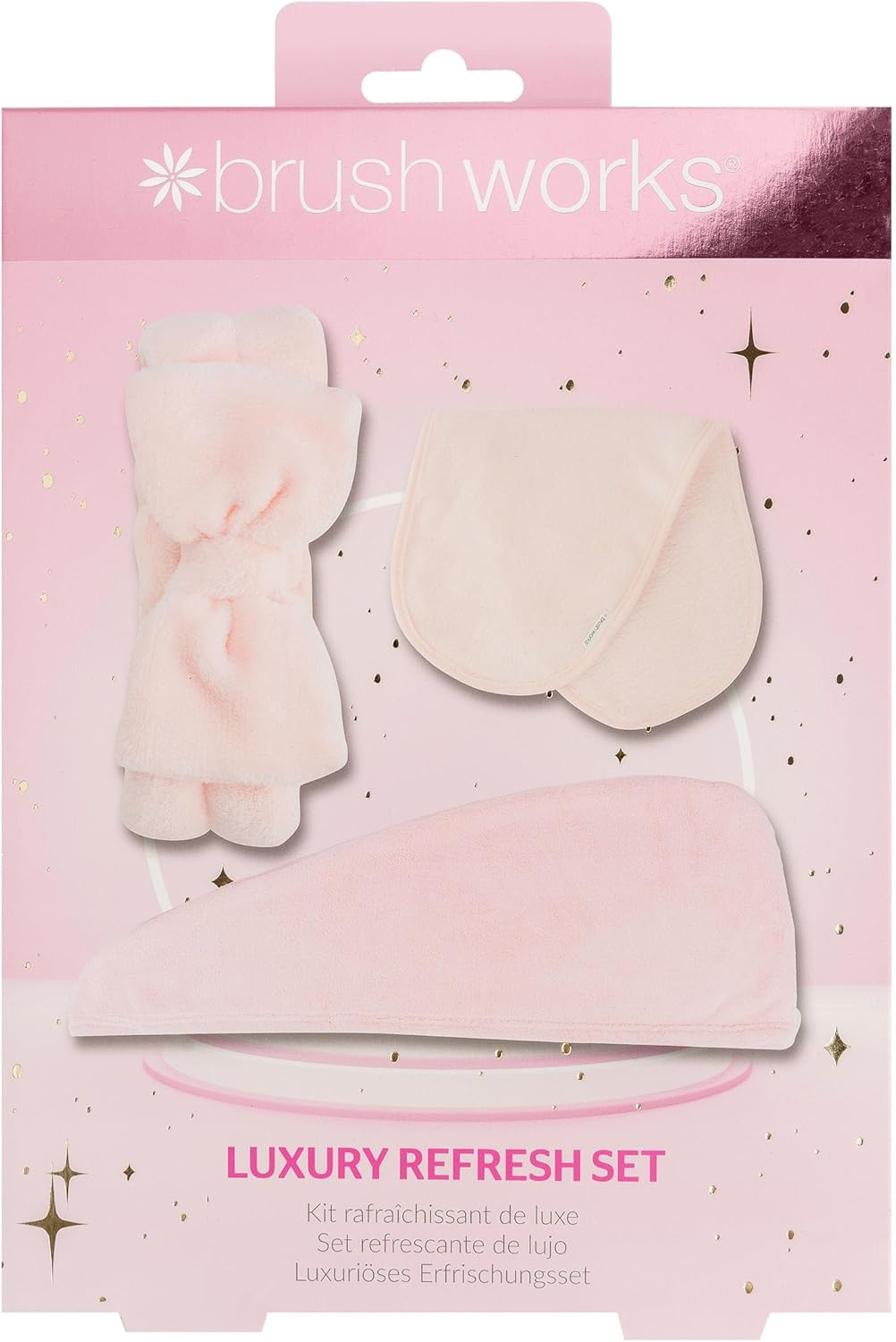 Brushworks Luxury Refresh Set &ndash; Ultra-Soft Microfibre Headband, Cleansing Cloth & Hair Towel Trio for Daily Skincare, Haircare and At-Home Pampering image number 3