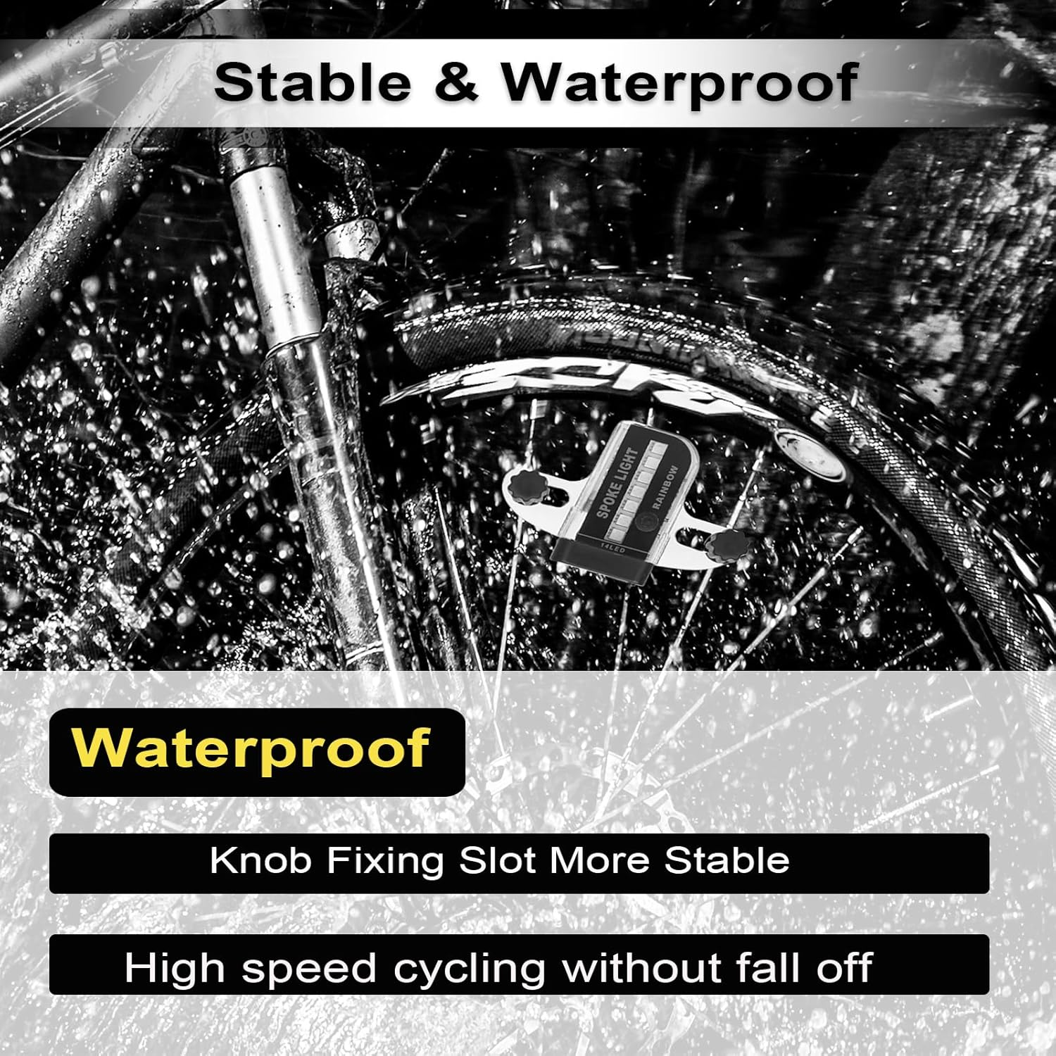 Rechargeable Bike Wheel Spoke Lights Built-In Motion Sensor - Waterproof Led Bicycle Wheel Spoke Lights, 30 Patterns Night Riding Decoration and Safety for Kids and Adults Bicycles, 2 Pack image number 6