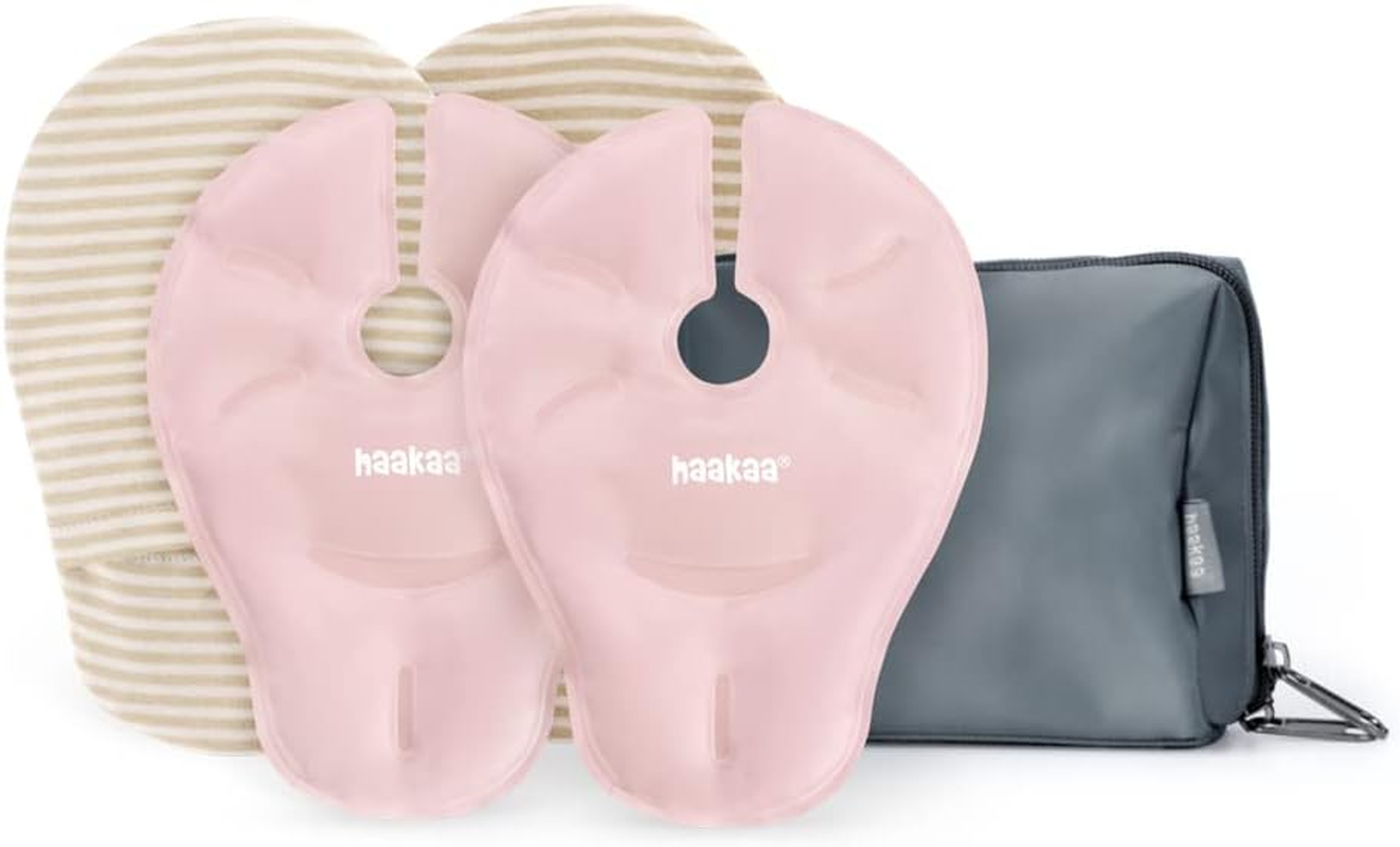 Haakaa Hot & Cold Reusable Breast Therapy Pads-2Pk (Blush) Nursing Pads for Breastfeeding Essentials, Improve Milk Flow, Relieve Engorgement, Mastitis & Plugged Ducts image number 1