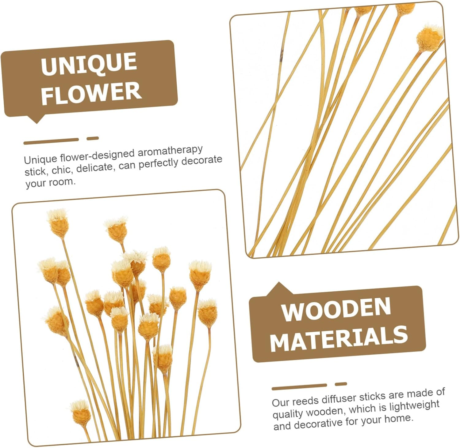 COHEALI 60Pcs Flower Reed Diffuser Stick Scented Sticks for Spa Aroma Diffusers Essential Oil Fragrance image number 2