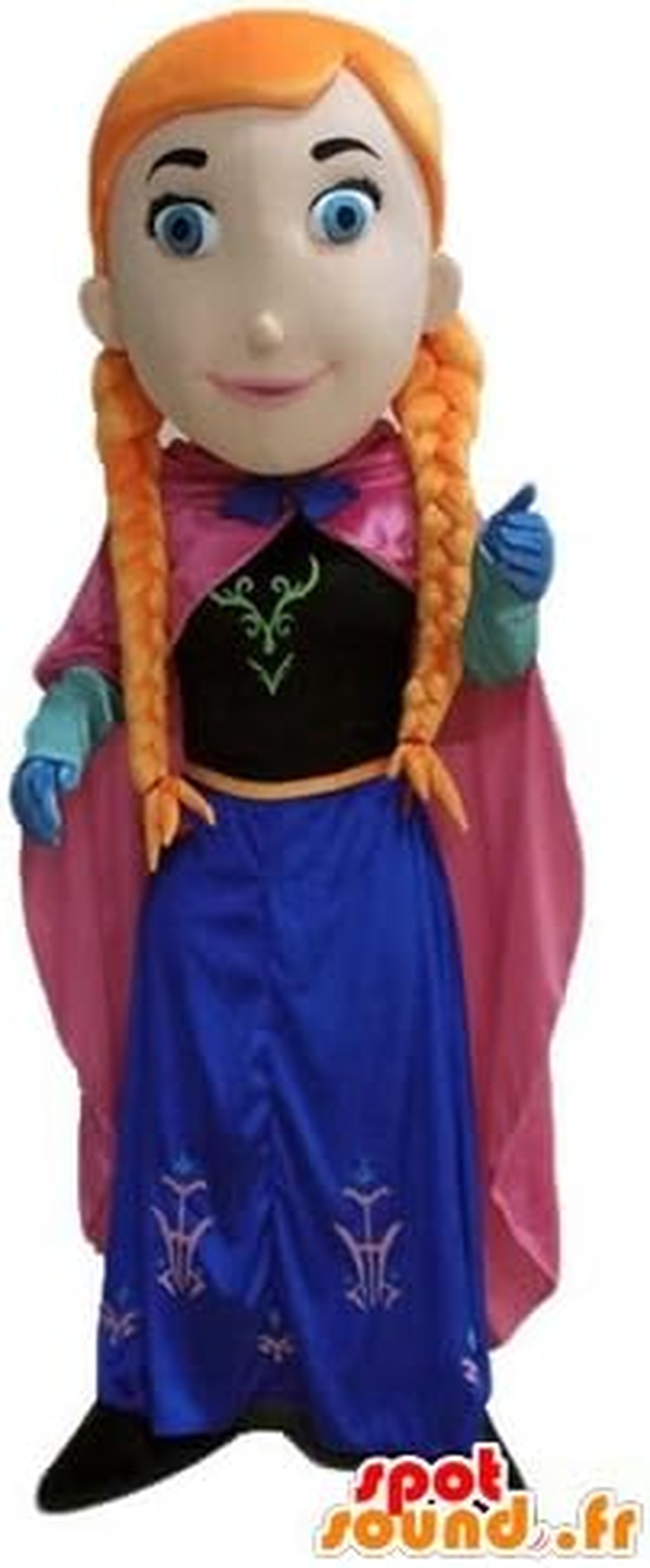 Spotsound Amazon Mascot Red-Haired Girl, Princess with Braids image number 2