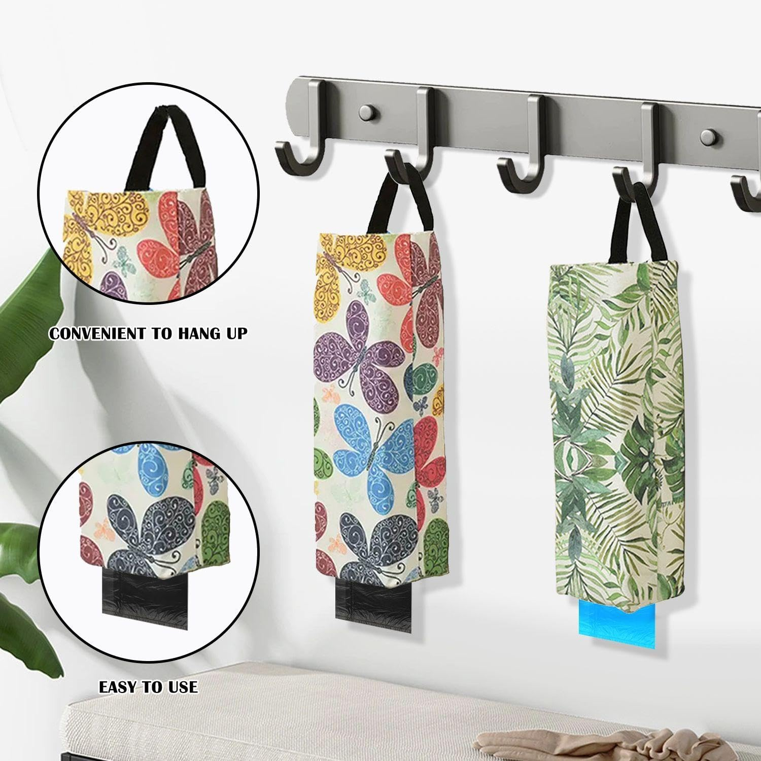 COACOM 2-Piece Printed Storage Bag, Wall Mounted Hanging Arrangement, Reusable, Multifunctional Storage Bag image number 3
