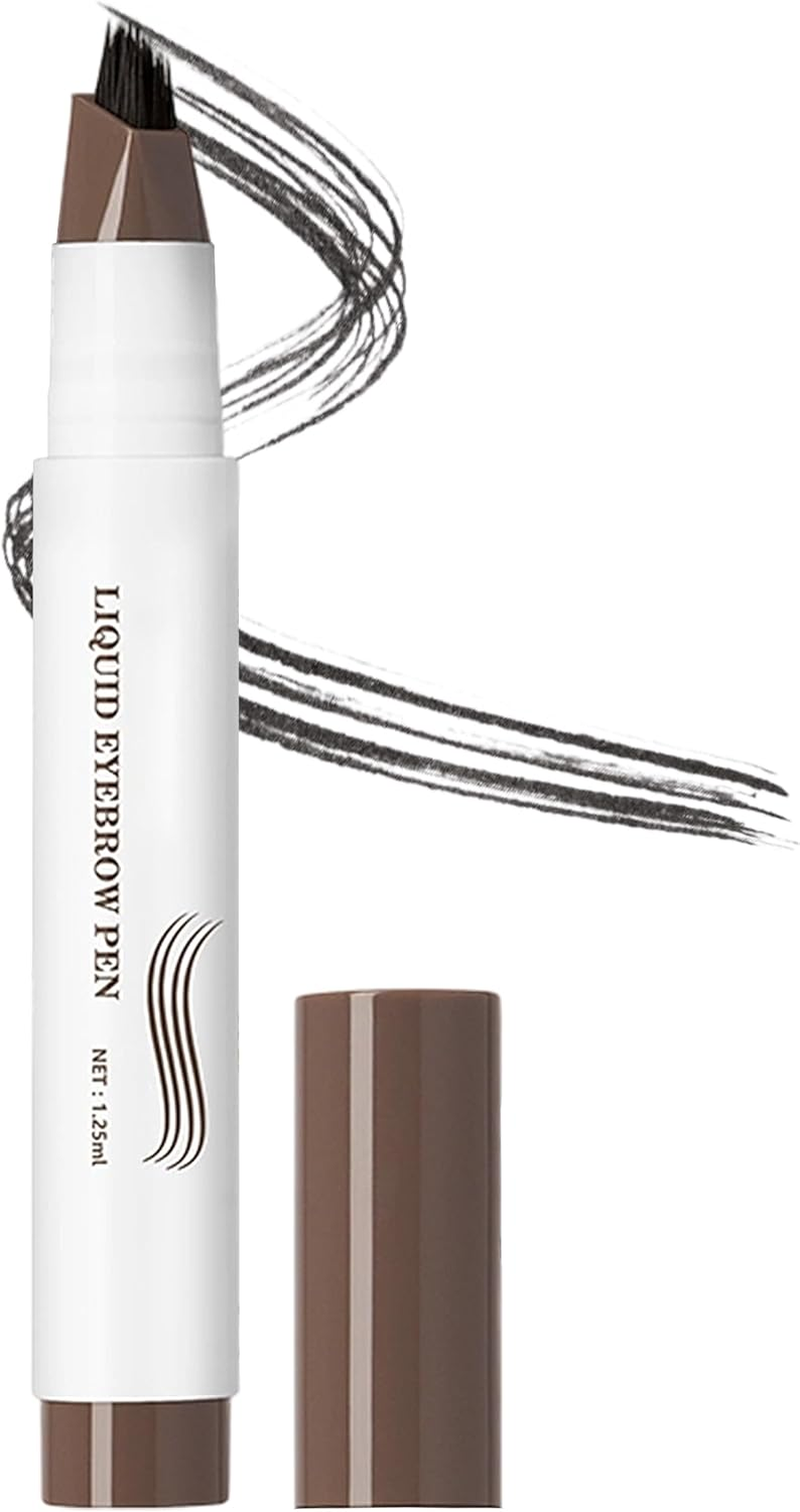 Erinde Waterproof Microblading Eyebrow Pen, Long Lasting Natural Eyebrow Pencil with Ultra-Fine Micro-Fork Tip, Creates Lifelike Hair Strokes, Smudge Proof Liquid Eye Brow Pen for Women Makeup 02#