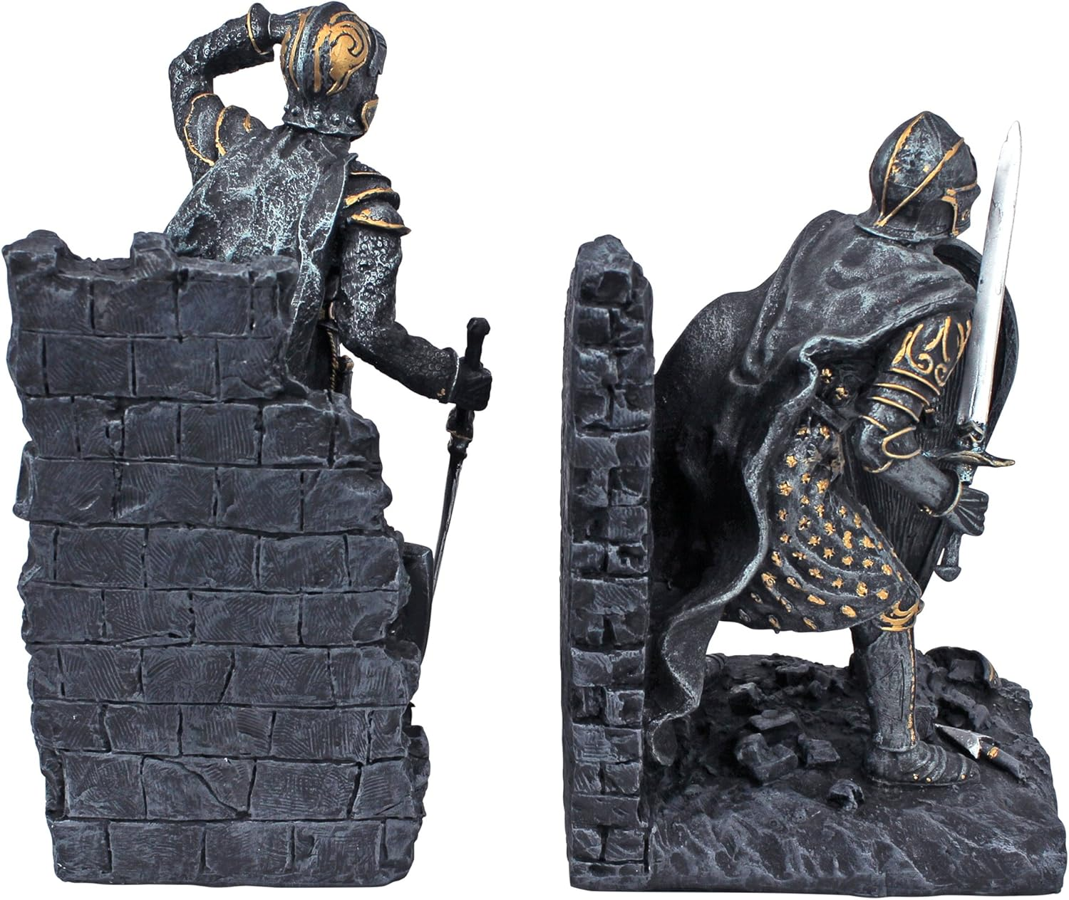Arthurian Knight Bookend in Two-Tone Metallic (Set of 2) [Kitchen] - Arthurian Knights image number 5