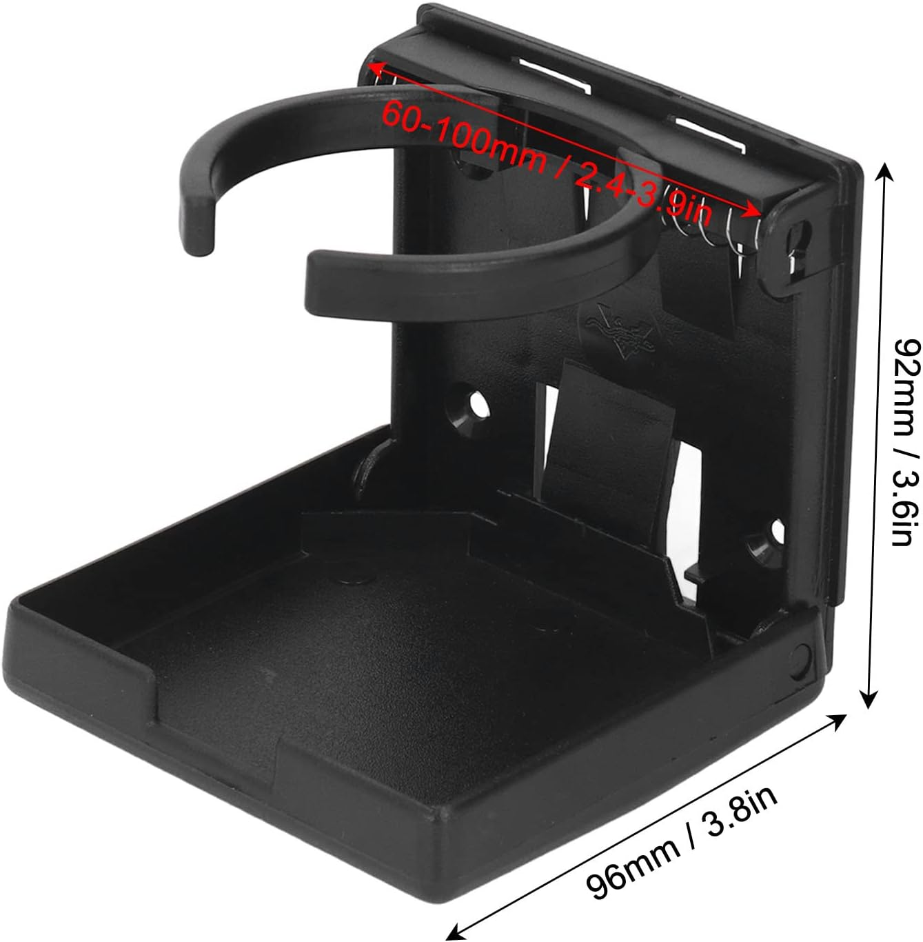 4PCS Adjustable Folding Drink Holder with Screws, Automotive Drink Holder, Wall Mount Car Cup Holder, Fit Most Size Bottle for Trucks, Rvs, Vans, Boats, Campers, Caravans (Black) image number 2