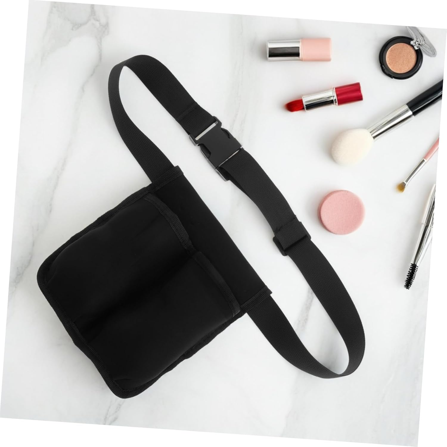 OFFIGAM Essential Oil Holder Organizer Adjustable Belt Dual Pocket Massage Oil Pouch Waist Bag for Therapists Home Use image number 6