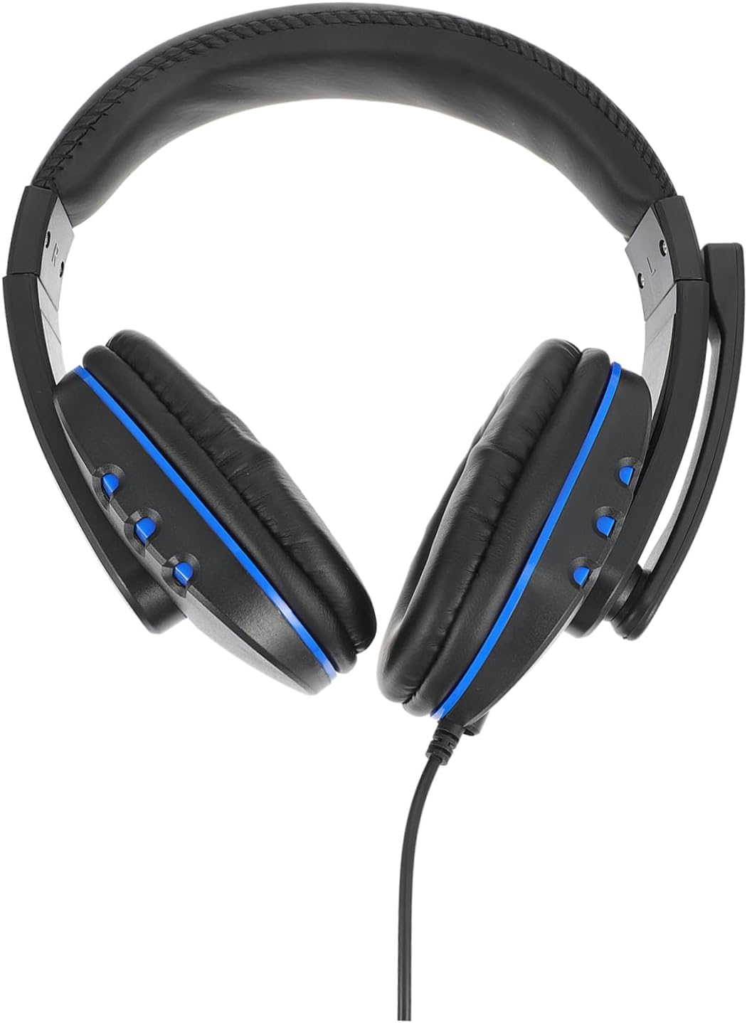 Vaguelly Noise Reduction Gaming Headset with Mic Comfortable over Ear Headphones Compatible with Pro Headband Noise Cancelling for Gamers Blue image number 4