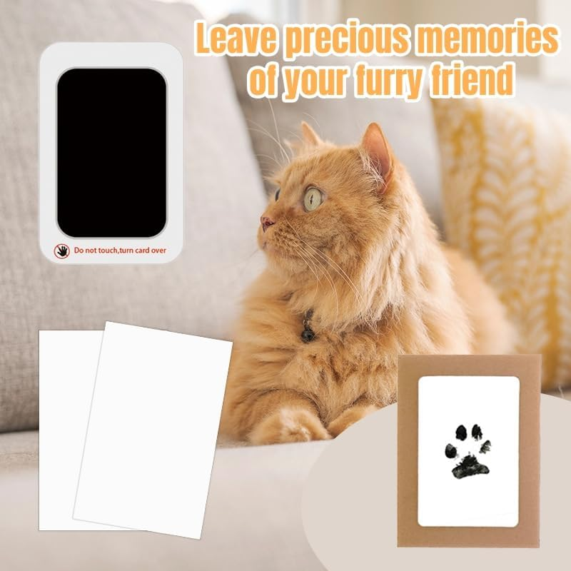 Baby Imprint Set, 2 Pieces Baby Handprint and Footprint, Clean Touch Ink Pad, for Handprint Footprint & Paw Print Iink 2 Ink Pads & 4 Imprint Cards, Birth image number 1