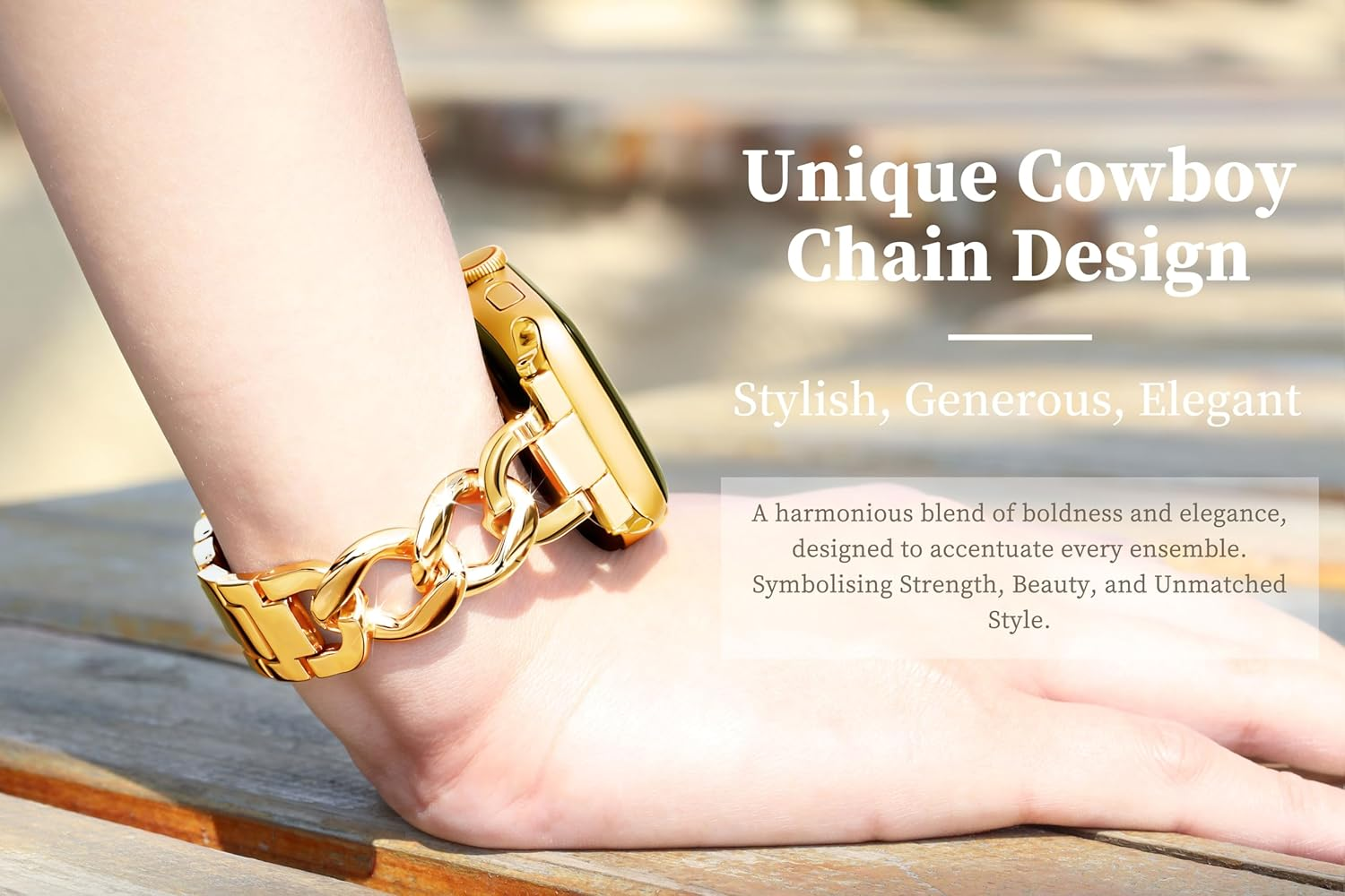 Ocaer Compatible with Apple Watch 46Mm 45Mm 44Mm 42Mm 41Mm 40Mm 38Mm 49Mm, Cowboy Chain Metal Band for Iwatch Series 11 10 9 8 7 6 5 4 Ultra SE 3 2 1,Slim Apple Watch Bracelet Strap for Women Girls image number 5