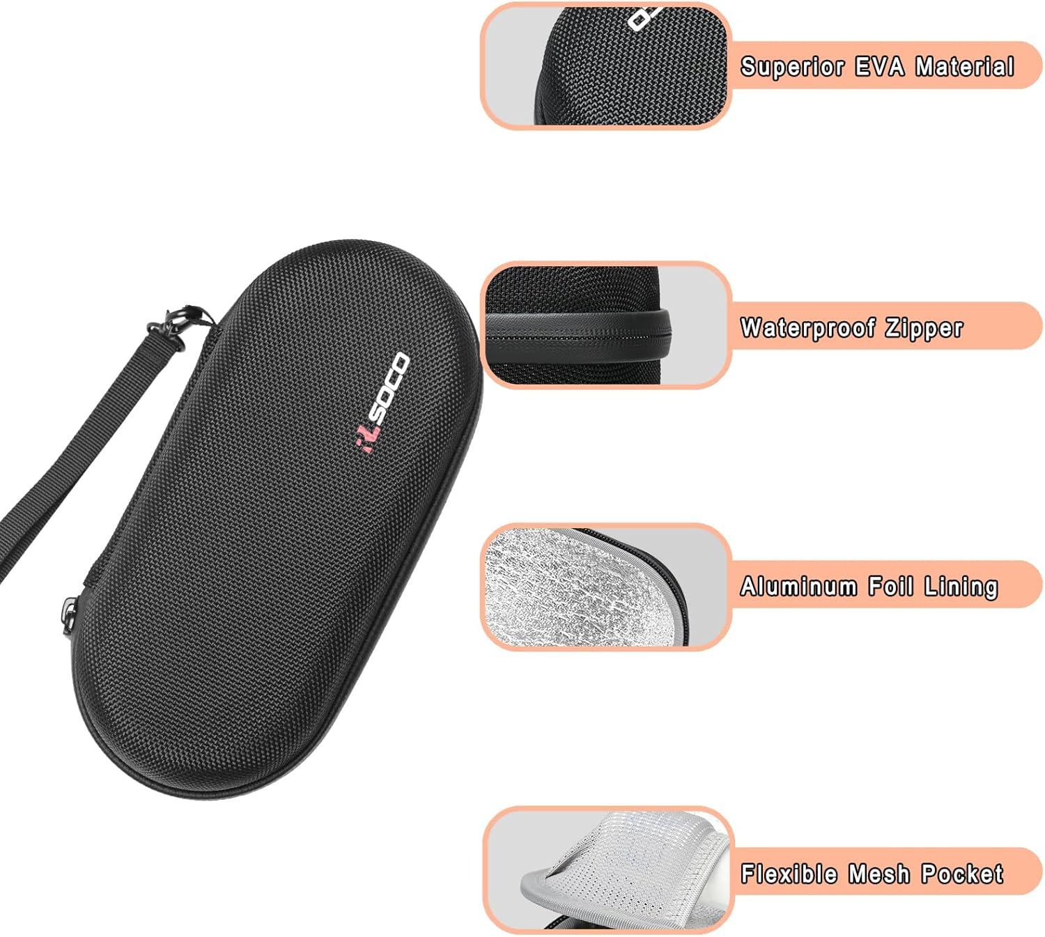 Epipen Carrying Case for Kids & Adult: Epipen Trainer X2, Auvi-Q, Anti-Histamine, Allergy Medicine Essentials, Inhaler Asthma Relief/Insulin Pen/Jext Pen Travel Organizer - Black (Case Only)