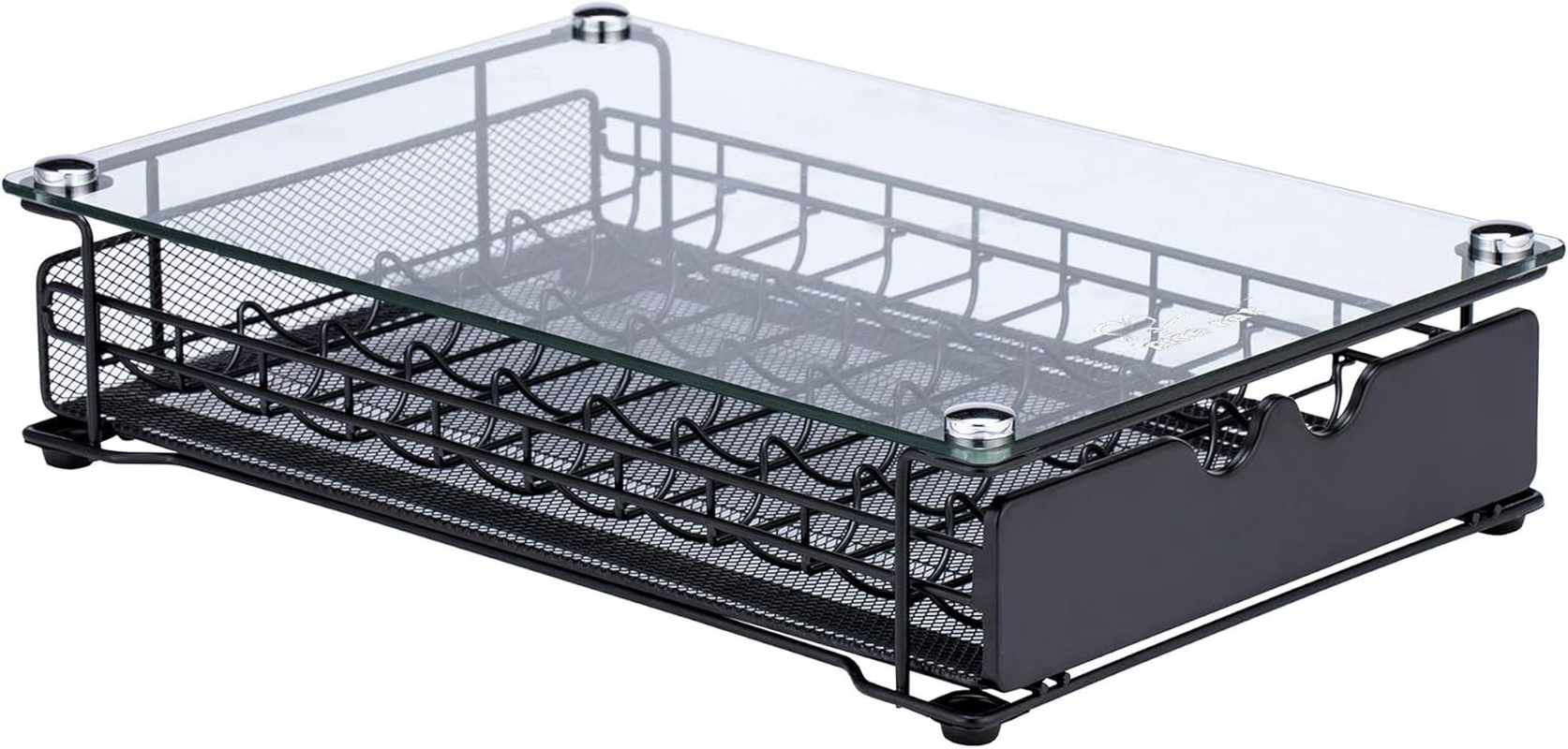 Rice Rat Vertuo Capsule Holder Drawer for Nespresso with Glass for Cabinet Vertuoline Pod Storage Rack for Counter (Class-40 Pods) - 30+ Pods image number 5