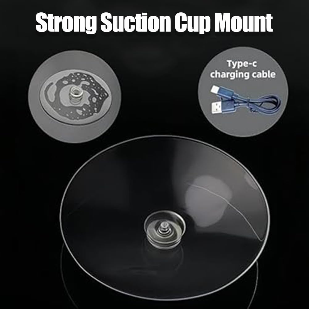 Mini Bluetooth Waterproof Speaker with LED Light, Waterproof Mini Bluetooth Shower Speaker, Portable Wireless Shower Speakers with Mic & Suction Cup, IPX4 for Bathroom (Yellow) - Blue image number 5