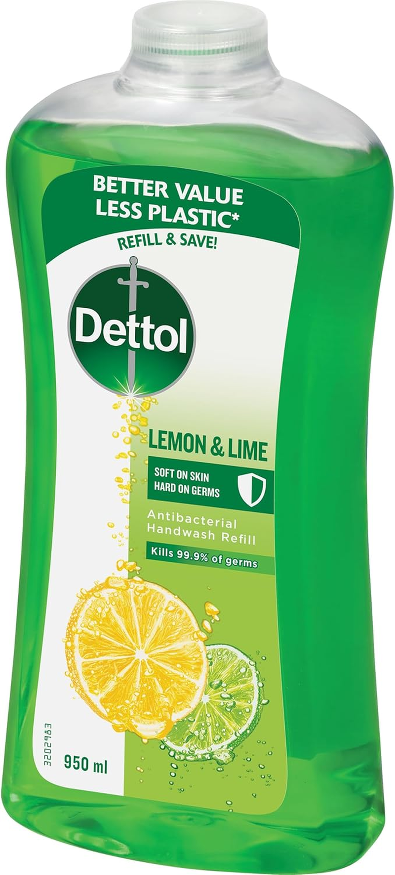 Dettol Anti-Bacterial Hand Wash Refresh Refill Disinfecting, 950Ml X 3 (Pack of 2) image number 6