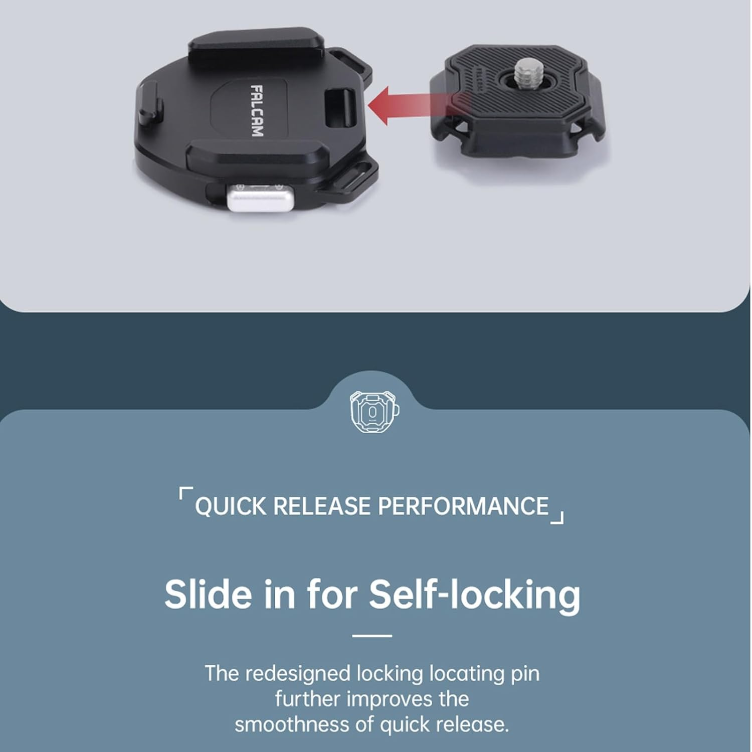 FALCAM F38 Quick Release Backpack Clip Mount with Plate Kit, Capture Camera Clip for Camera to Shoulder Strap -3142 V2 Upgraded