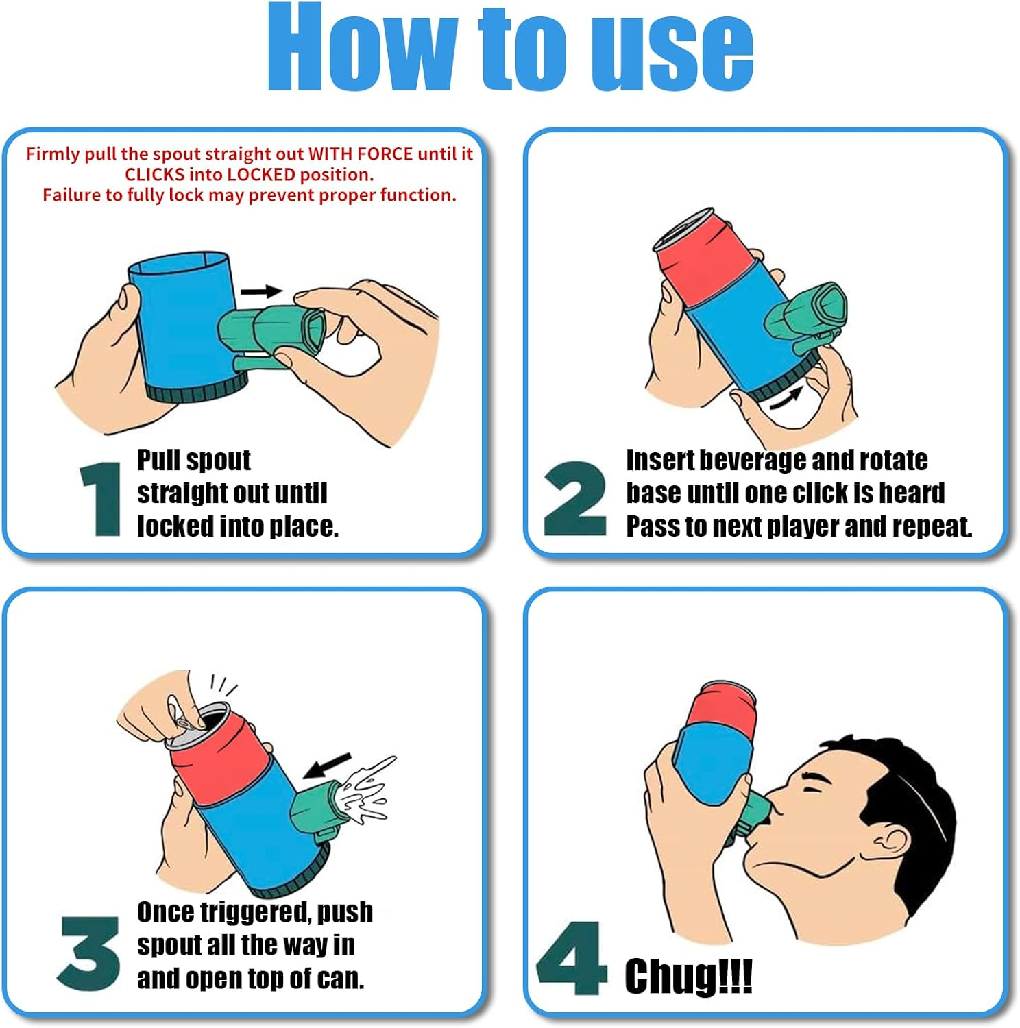 Frolusian Shotgun Roulette Drinking Game &ndash; Random Shotgun Spinner | Bachelor Party Essential, Tailgate BBQ & Pregame Fun | White Elephant Gift & Party Games