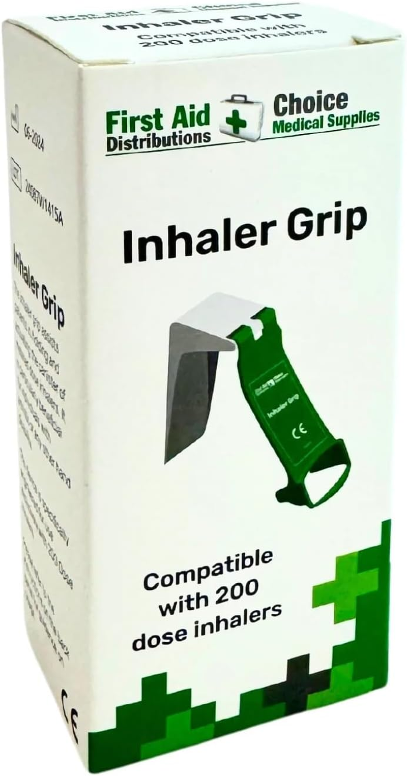Inhaler Grip 200 Device - Ergonomic Holder for Ventolin, Asmol & Zempreon Inhalers - Aids Arthritis, Joint Pain & Hand Grip Issues - Easy Press Asthma Accessory by First Aid Distributions image number 1
