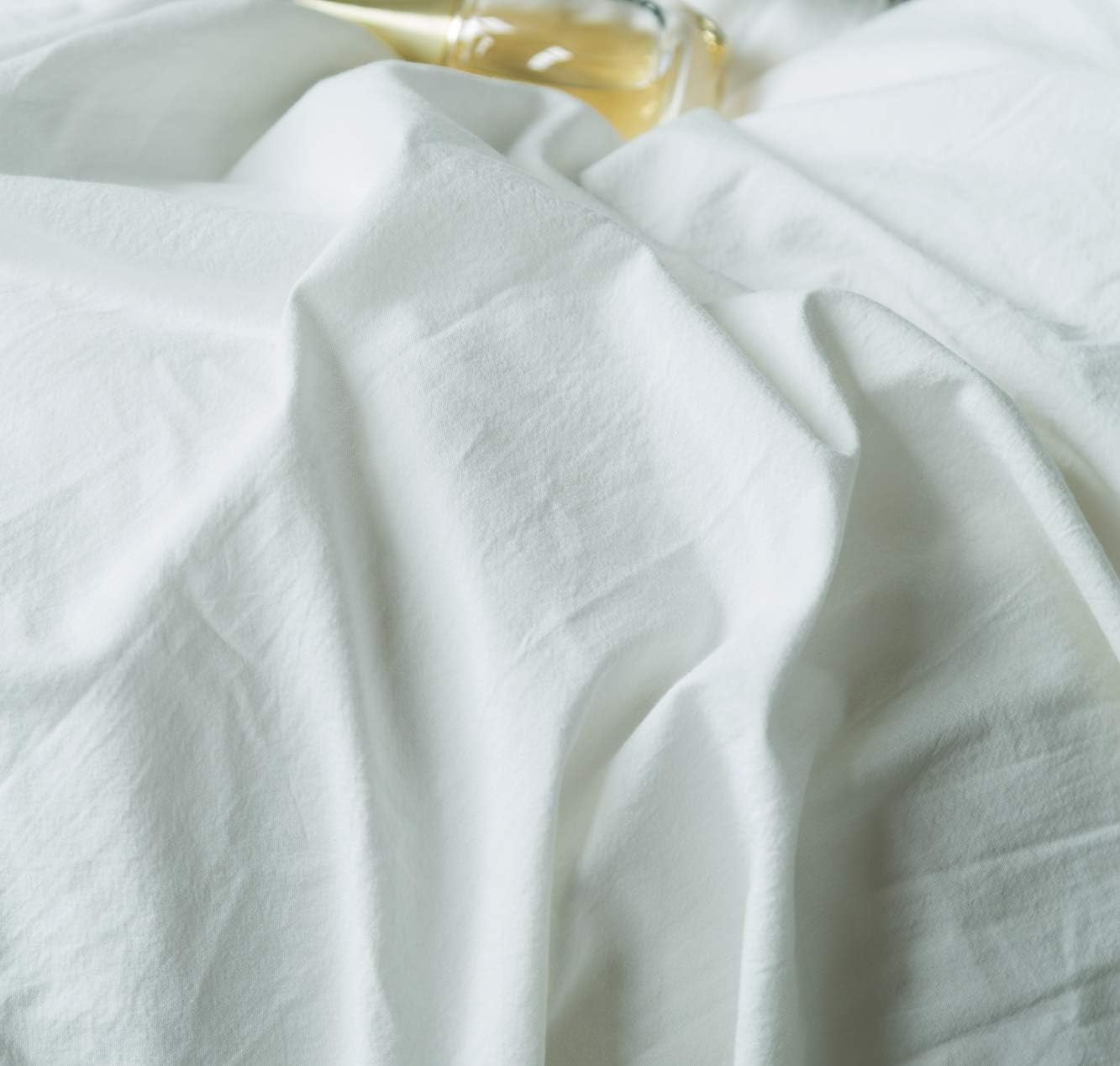 SUSYBAO Vintage Ruffled Duvet Cover King 100% Washed Cotton Cute Lace Duvet Cover 3 Pcs Set 1 Farmhouse Shabby Chic Duvet Cover with Zipper Ties 2 Pillow Shams Soft White Ruffle Bedding Set Comfy image number 6