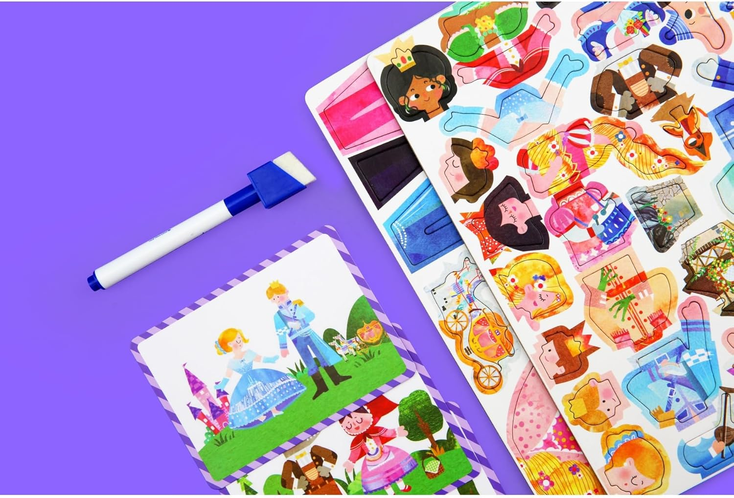 Mier Edu Magnetic Dress up Fairy Tales Preten Play Board Game Travel Toys Gifts for Girls Boys Age 3+ image number 1