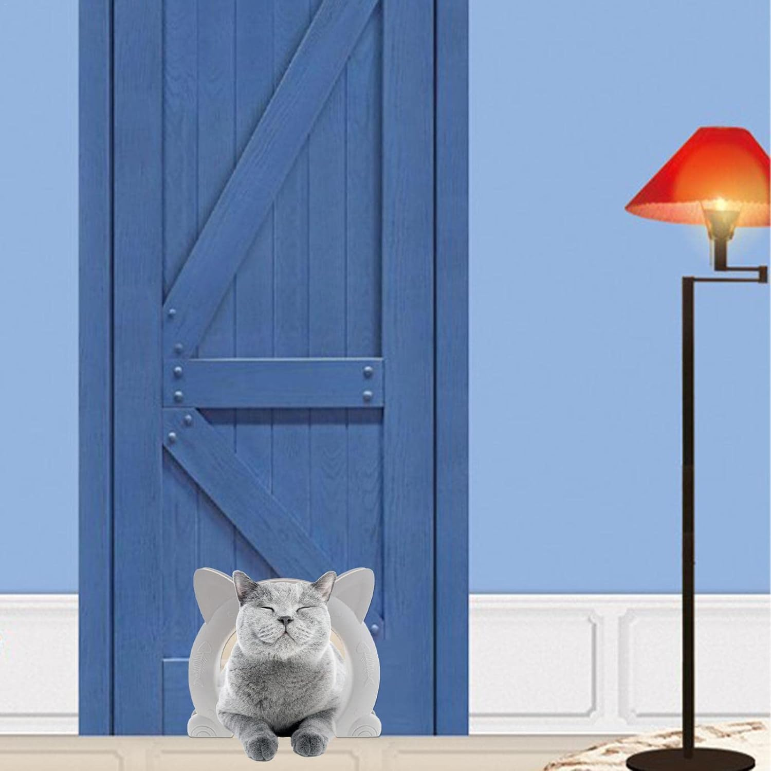 Cat Doors for inside - 2 Way Cat Corridor Pet Door,Pet Door Install Easily with Screws, Privacy for Cat Litter Box or Automatic Feeder Pisole image number 6