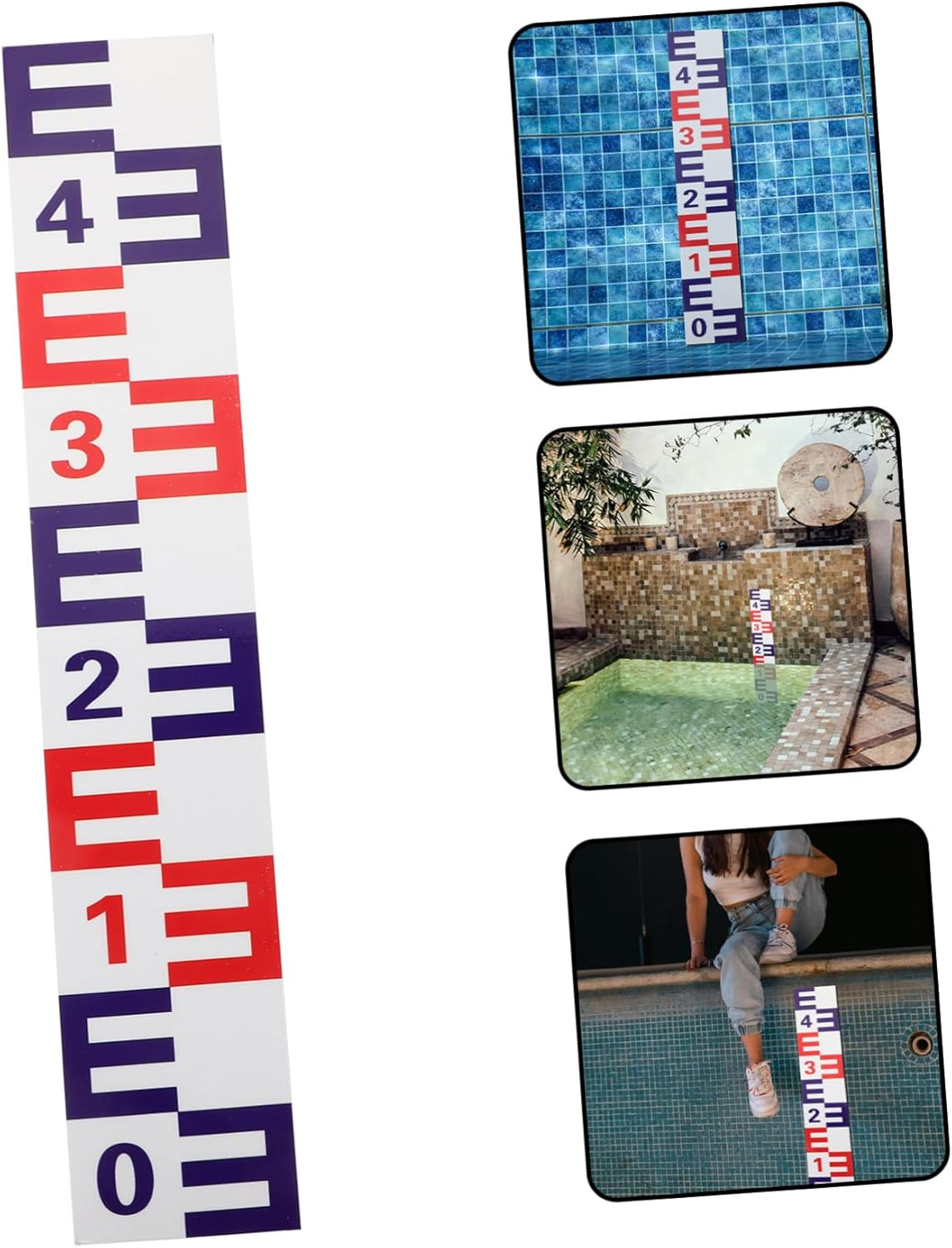 Yardwe Reflective Corrosion-Resistant Water Level Sticker Aluminum Self-Adhesive Water Height Gauge for Accurate Depth Measurement and Tide Observation with Enhanced Visibility image number 3