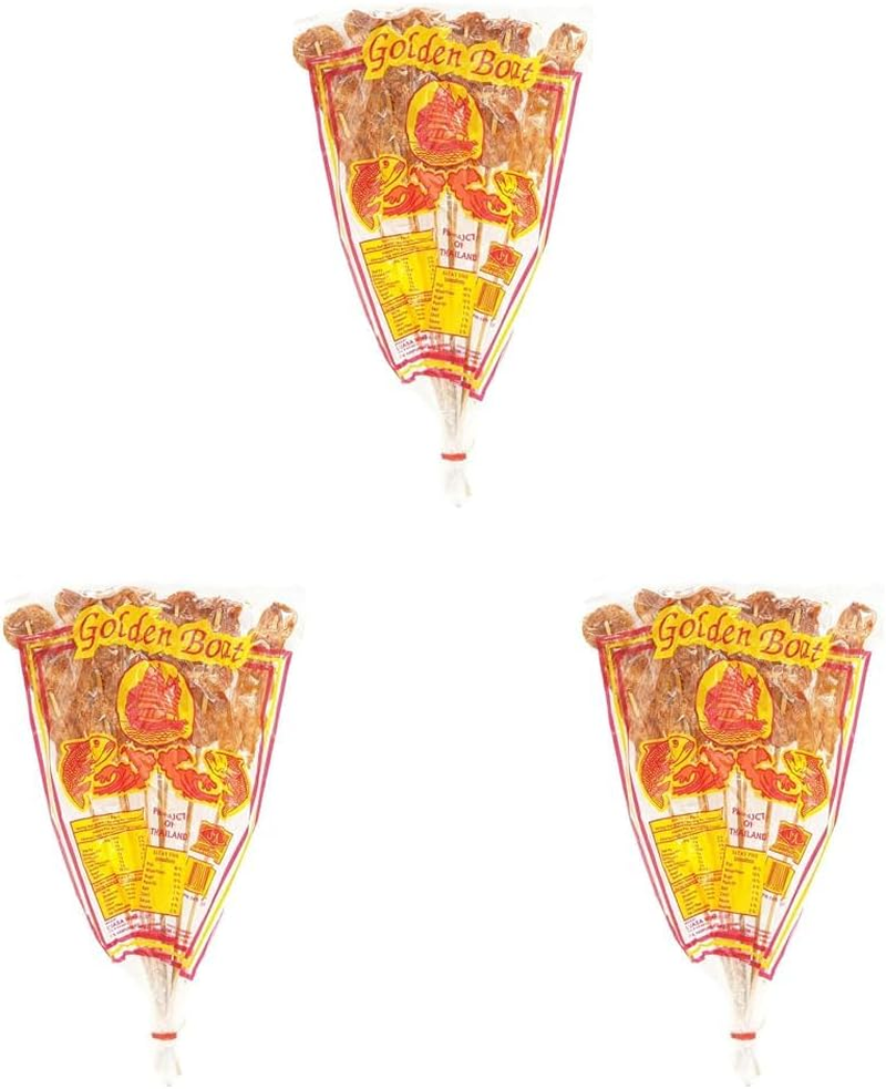 Whale Brand Golden Boat Satay Jelly Fish Stick Malaysian Fish Seafood Snack Halal Certified image number 1