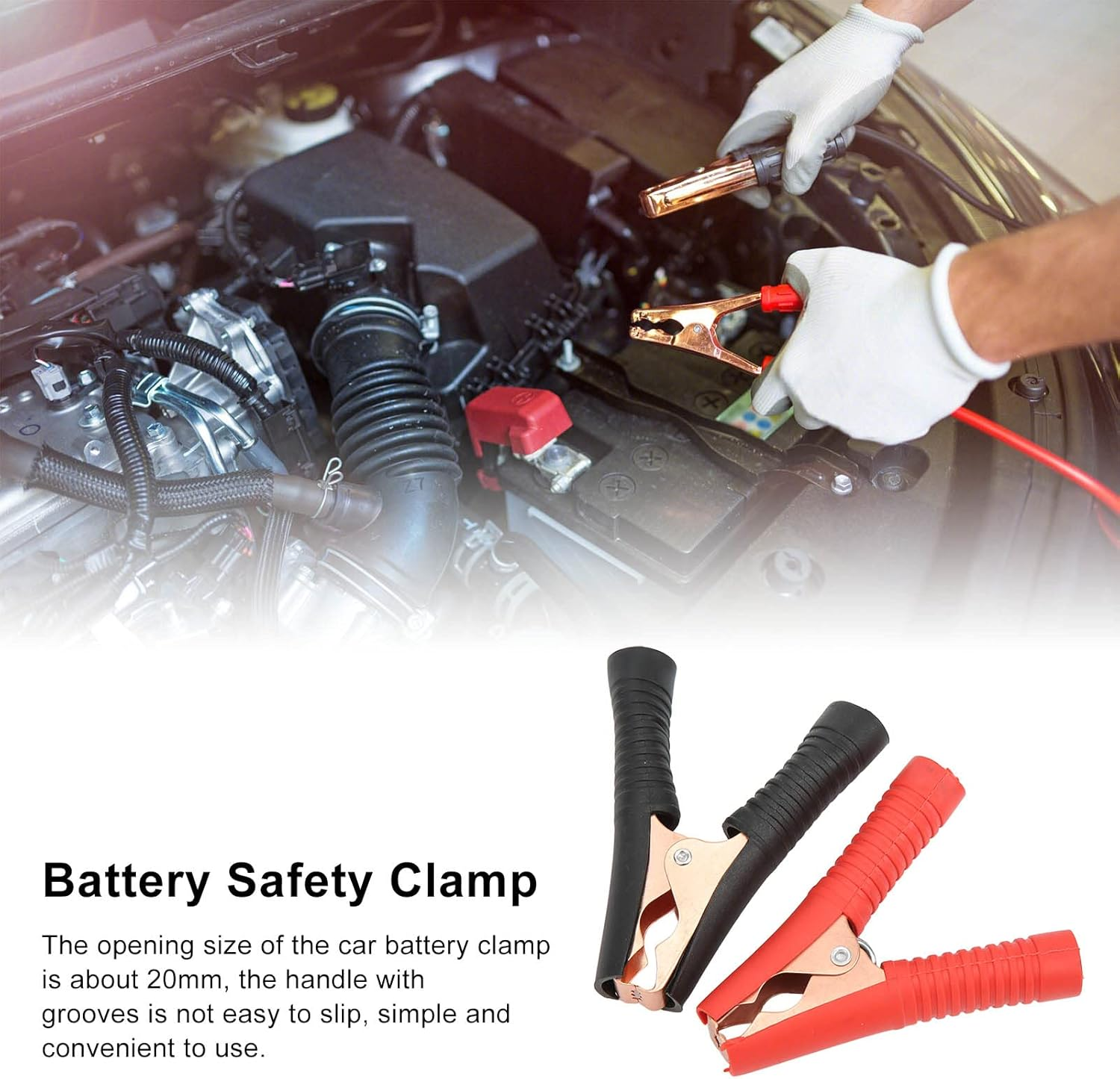 100A Battery Charger Clamp, 10Pcs 20Mm Opening Heavy Duty Power Inverter Wire Connector Clamps, Reliable Jumper Cables Boost Clamp, Testing Clip for Car, Truck, Vehicles image number 5