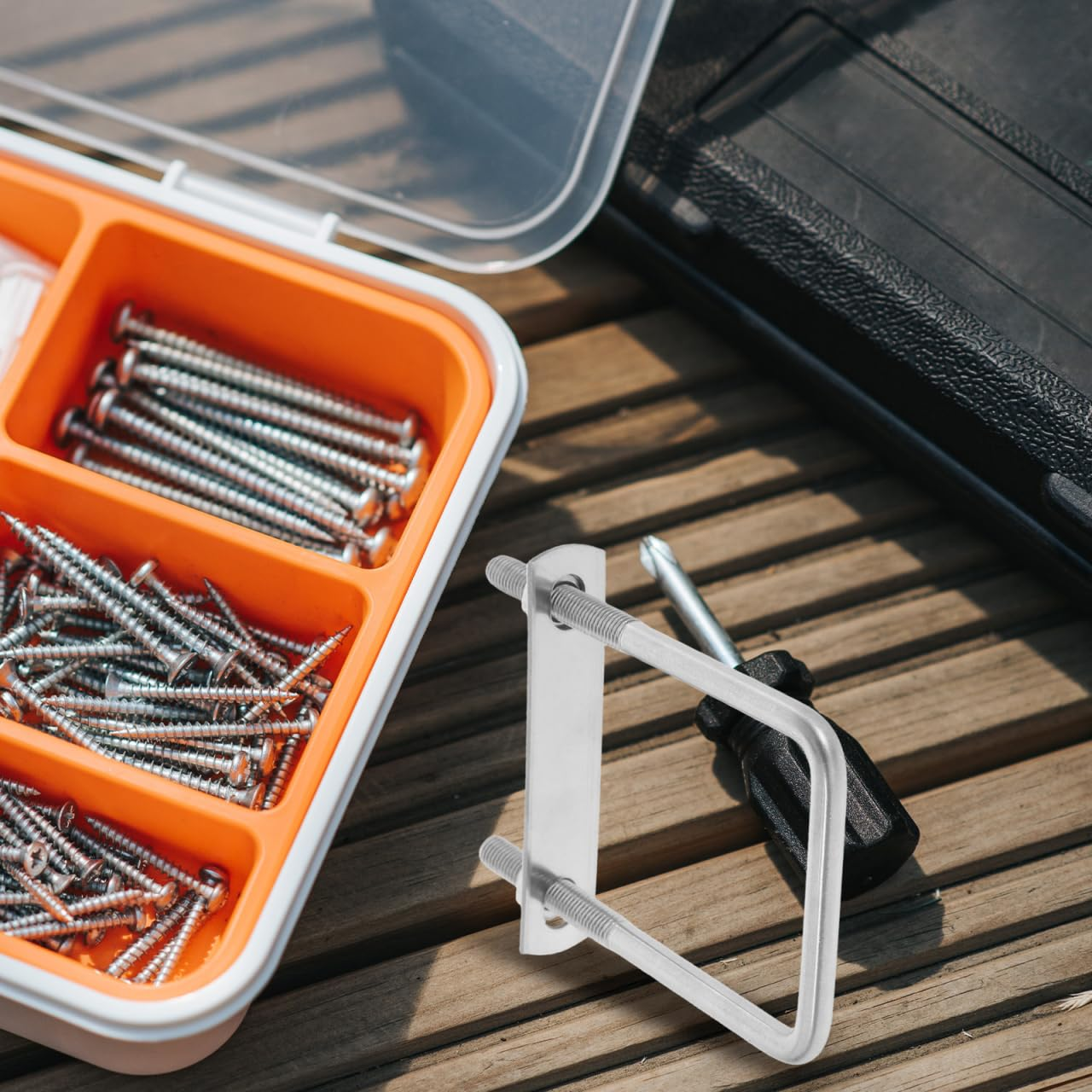 Operitacx Square U-Bolt, 2.4 * 4.7In Heavy Duty Stainless Steel U Bolt with Nuts & Plate for Wood, Sailboat Trailers, Tube, Industrial Supplies image number 5