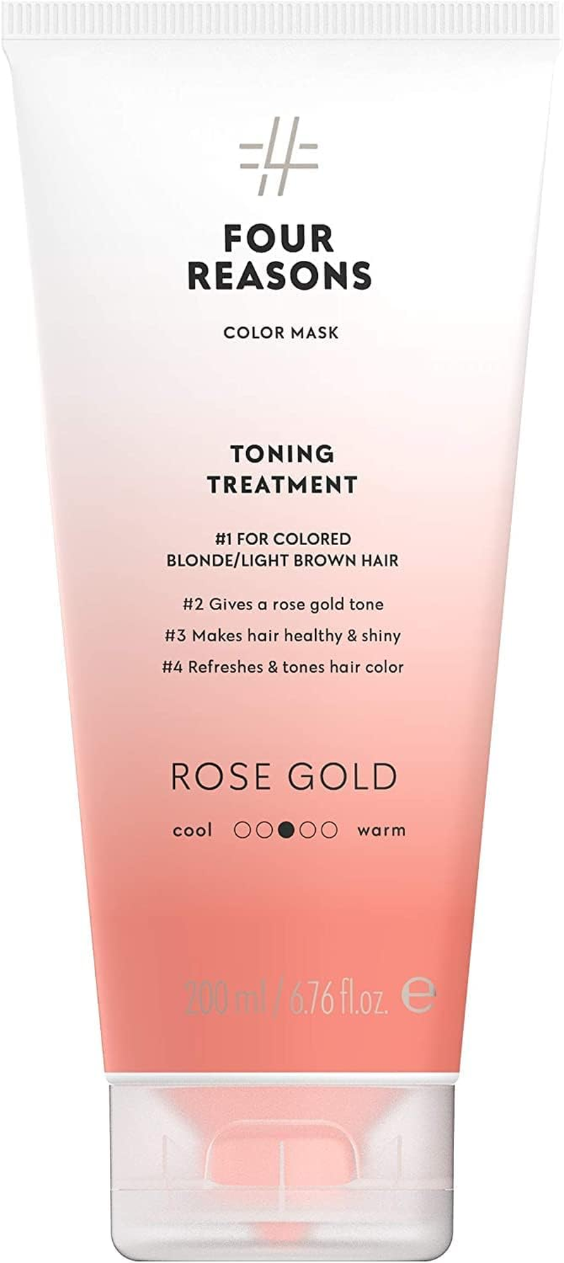 Color Mask Bronze Toning Treatment - Toning Conditioner for Blonde and Light Brown Hair Gives a Metallic Bronze Tone - Four Reasons 6.76 Fl Oz