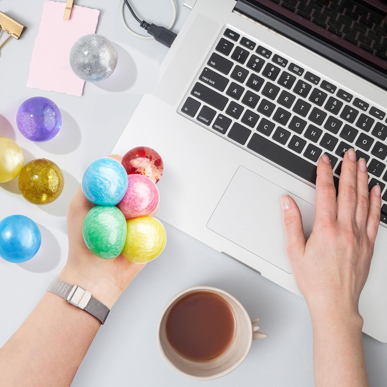 JOYIN 24 Pcs Squeeze Sensory Stress Balls, Autism Sensory Squishy Toys Stress Balls for Adults Kids, Autism Hyperactivity, Stress Relieve image number 4