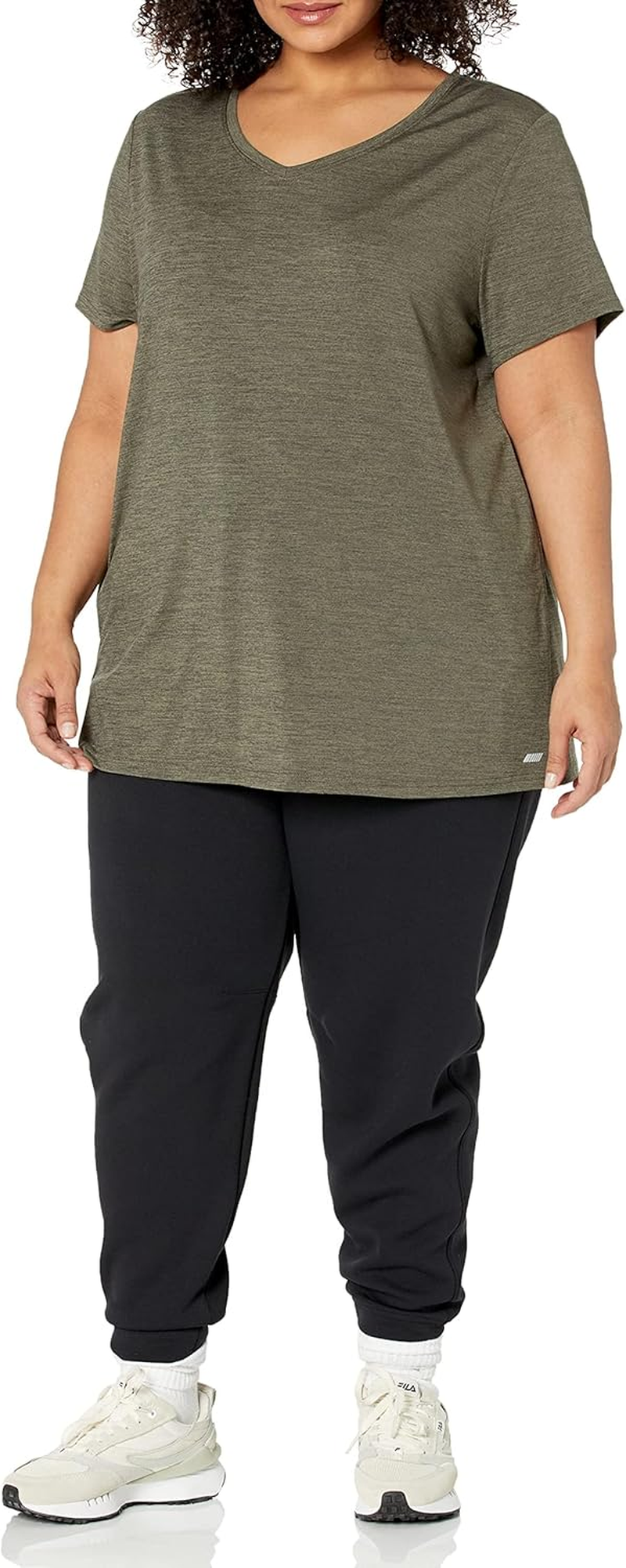 Amazon Essentials Women'S Tech Stretch Short-Sleeve V-Neck T-Shirt (Available in plus Size) image number 1
