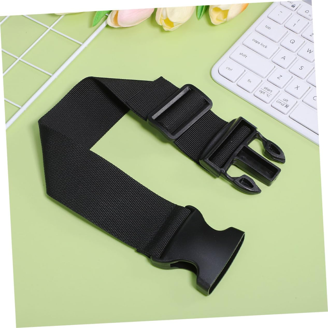 CORHAD Adjustable Luggage Straps 2Pcs with Buckle Travel Suitcase Fixing Belt 3.8Cm Wide Sturdy Strap for Backpack Replacement and Secure Outdoor Travel Gear image number 3