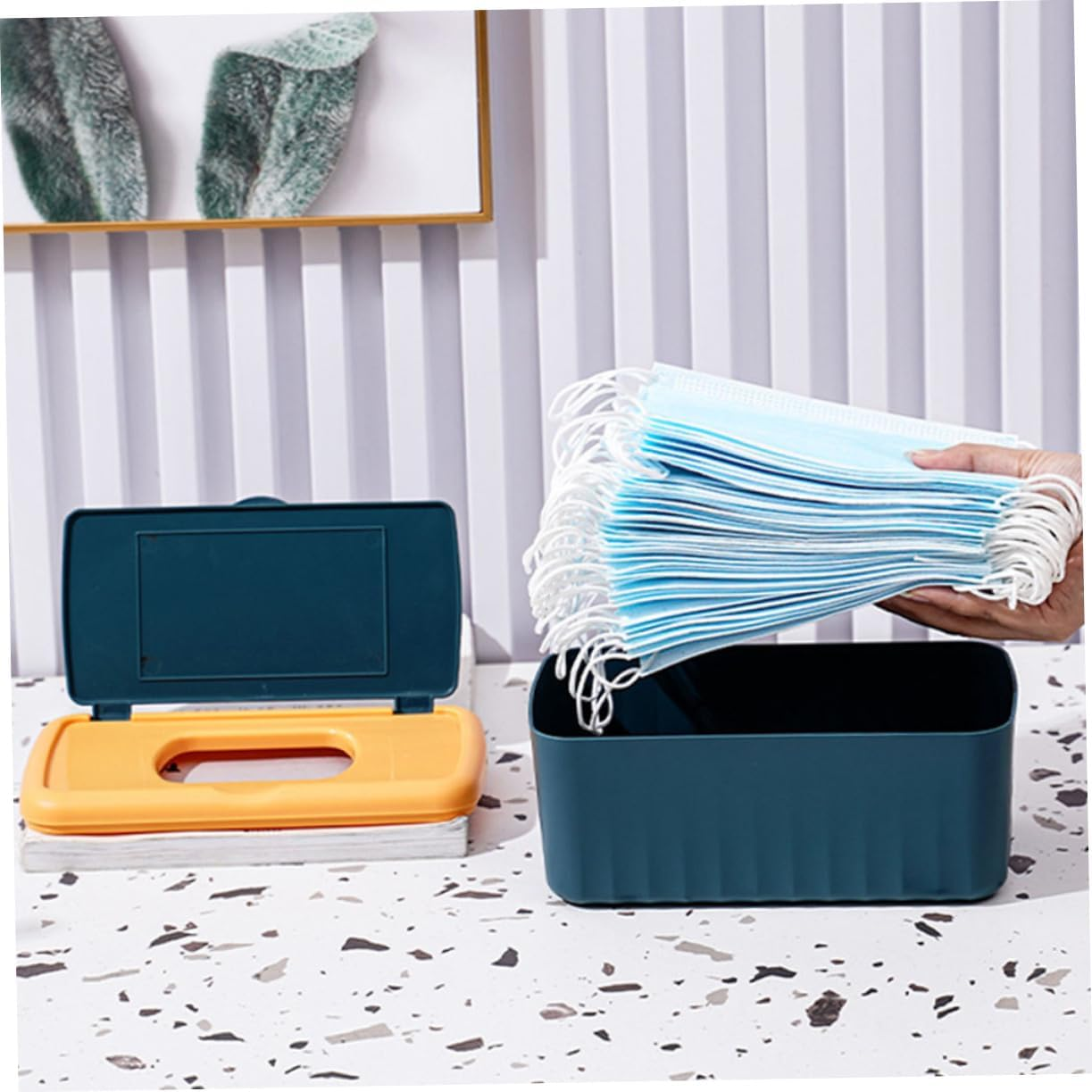 Multifunctional Wet Tissue Dispenser Large Storage Box for Wipes Sealed Tissue Box Lid Refillable Pouch Wipes Container for Bathroom image number 5
