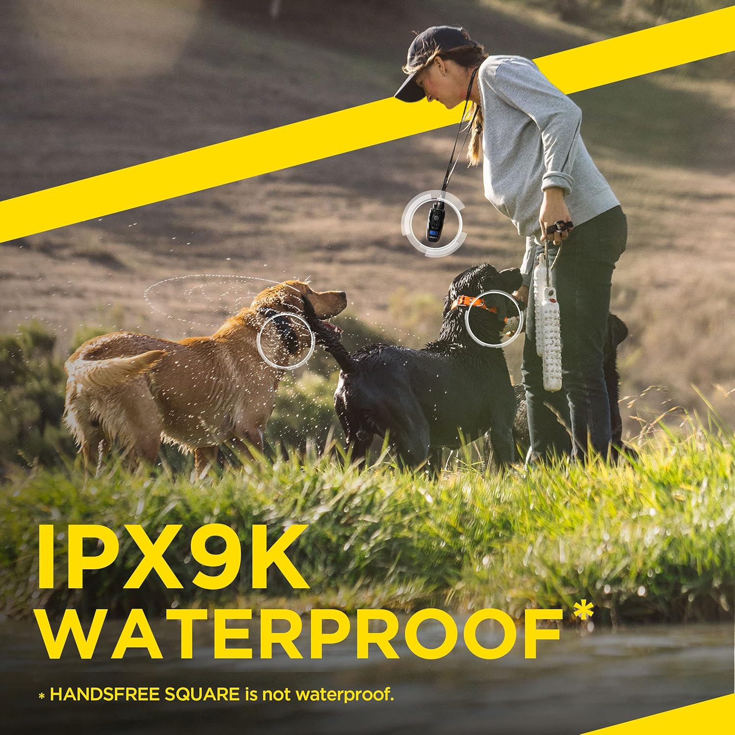 Dogtra 1900S HANDSFREE Remote Training Collar - 3/4 Mile Range, Waterproof, Rechargeable, Shock, Vibration, Hands Free Remote Controller - Includes Petstek Dog Training Clicker image number 2