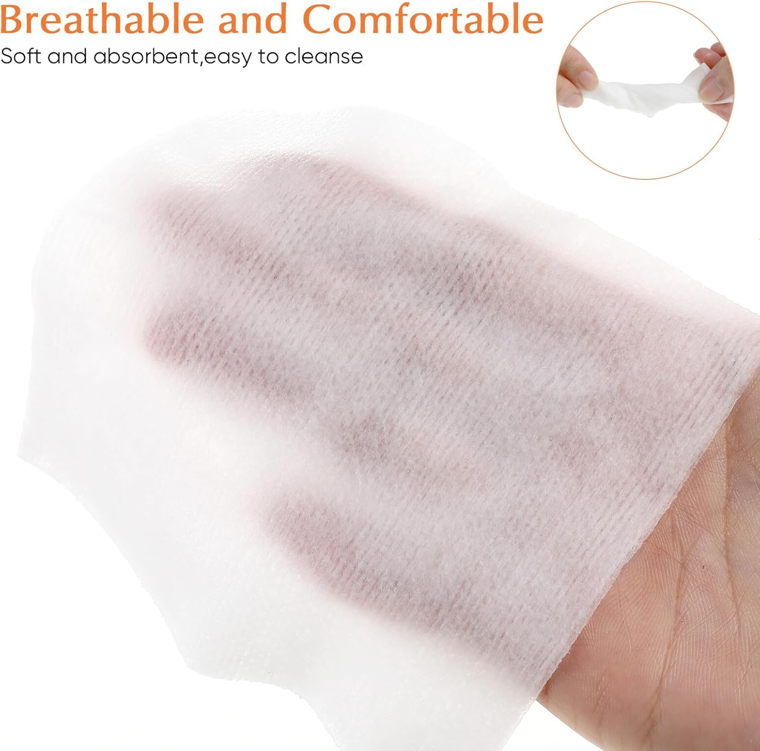 FRCOLOR 200Pcs Non-Woven Gauze for Care Soft Highly Absorbent Breathable Dressing for First Aid and Makeup Removal for All Skin Types