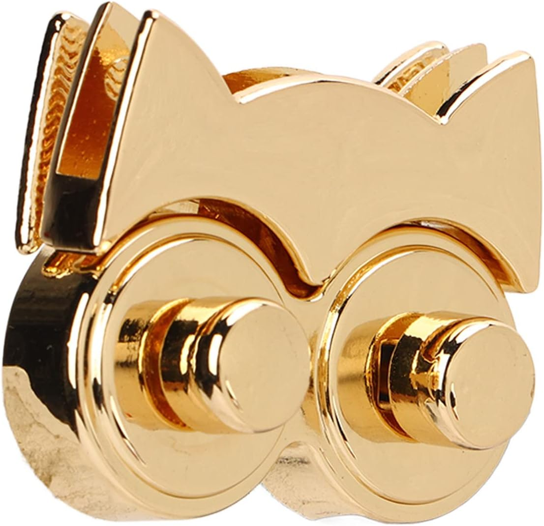 Outdoorm 3Pcs Thumb Purse Lock Owl Shape Alloy Material Decorative DIY Bag Making Supplies for Suitcases Leather image number 5