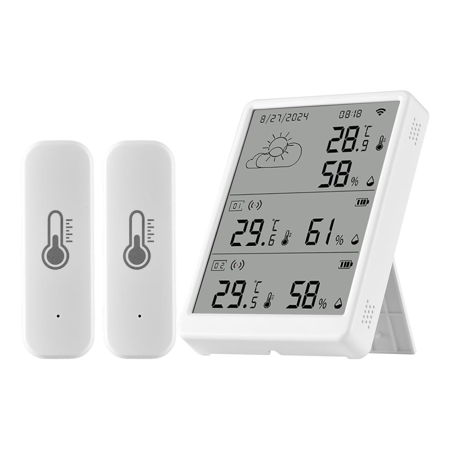Wifi Smart Temperature and Humidity Monitor, Real-Time Sensor with APP Control, Home, Greenhouse and Garage for House image number 4