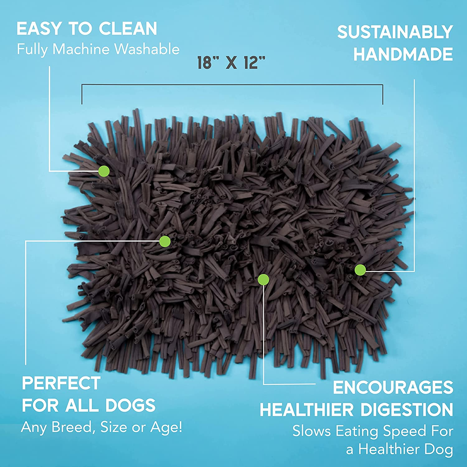 PAW 5 Snuffle Mat for Dogs. Dog Mat (30 X 45Cm) Dogs Toys for Boredom - Reduces Anxiety & Improves Dog Health. Dog Enrichment Toy for Smell Training & Slow Eating image number 1