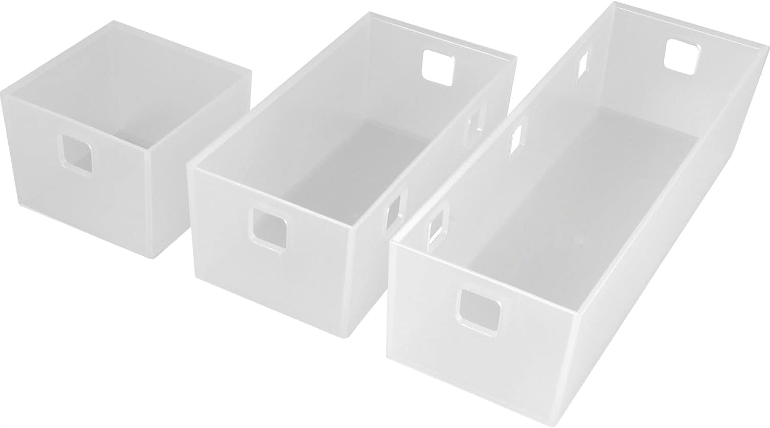NINKA 5017.11 20909 White Translucent Banio Drawer Container 2-Compartment Storage Container Organiser 164 X 84 Mm Plastic