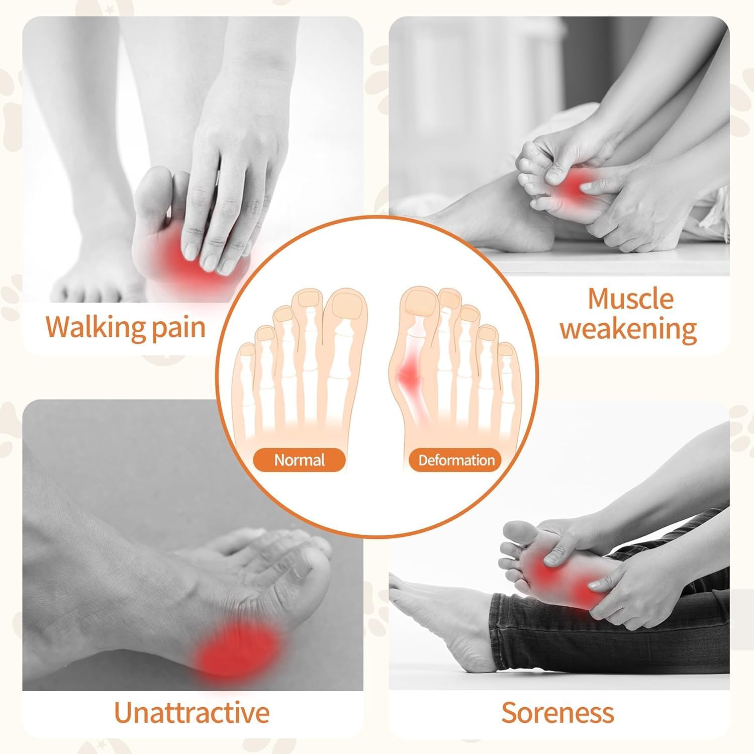 Ball of Foot Cushions, Metatarsal Pads Fabric Forefoot Pads for Women, Invisible Socks Shoe Pads for High Heels, Reusable Half Socks Pads High Heel Insoles for Foot Comfort Pain Relief-2 Pairs (Beige, Uniform Size) - Beige image number 3