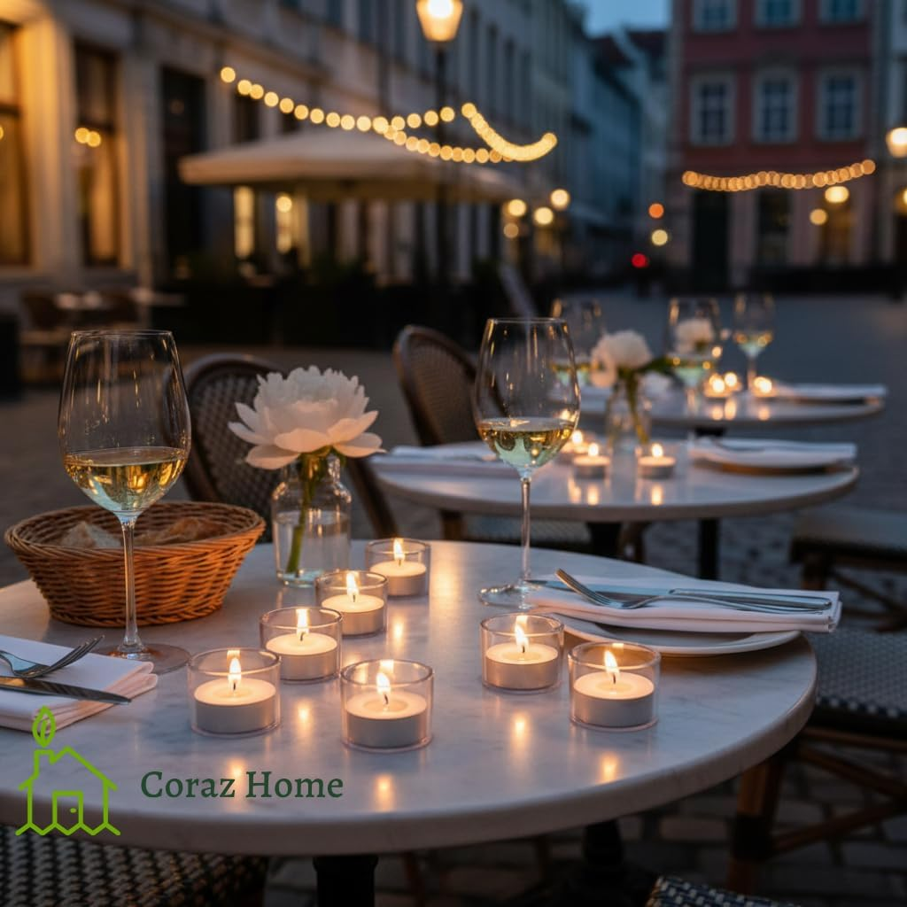 Pack of 120 Natural Tealights &ndash; 4-Hour Burn Time Each Tea Light &ndash; 100% Soy White Wax &ndash; in Aluminium Cup Candles Friendly to the Environment &ndash; Lead & Paraffin & Plastic Free image number 5